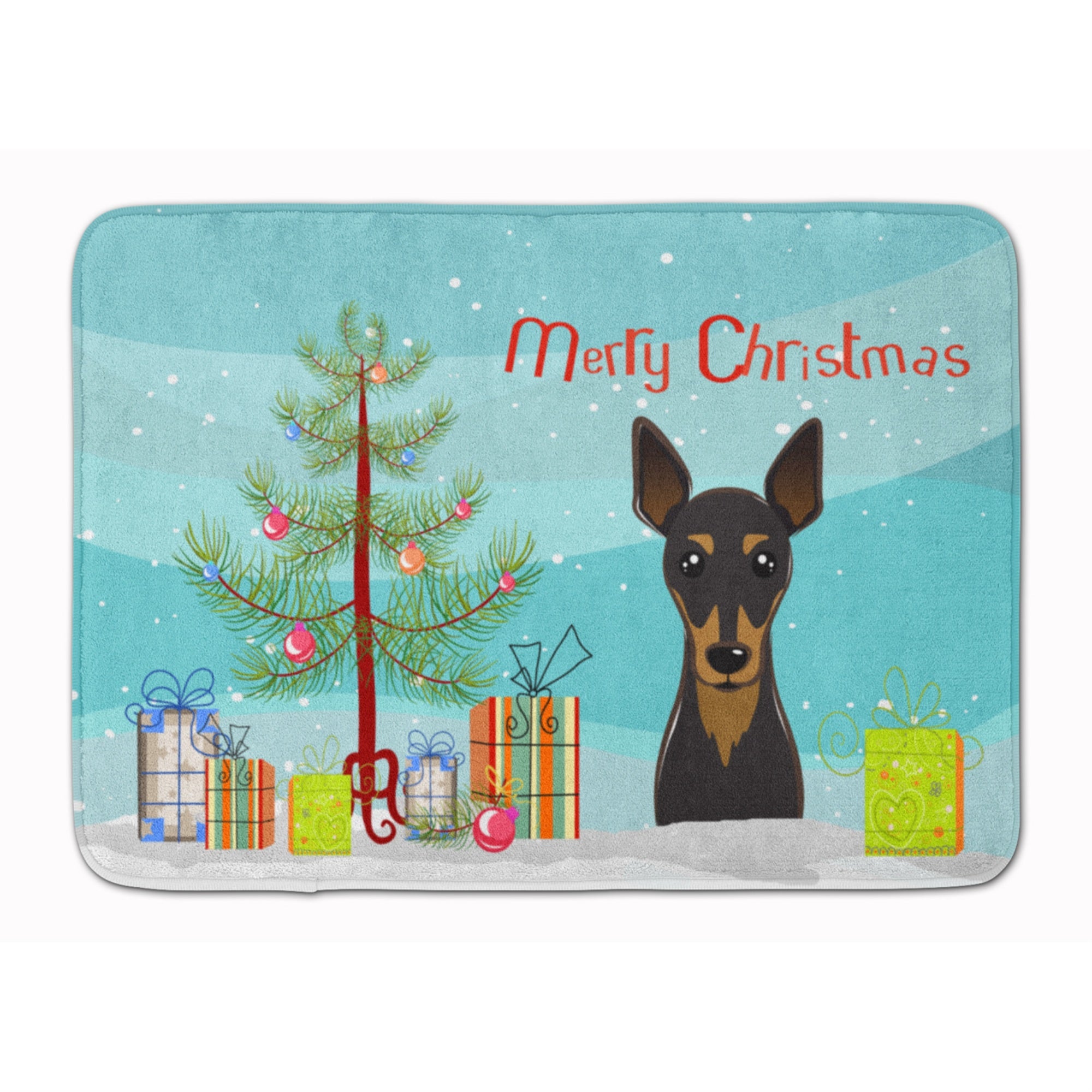 'Caroline'S Treasures Christmas Tree And Min Pin Floor Mat, 19'''' X 27'''', Multicolor''