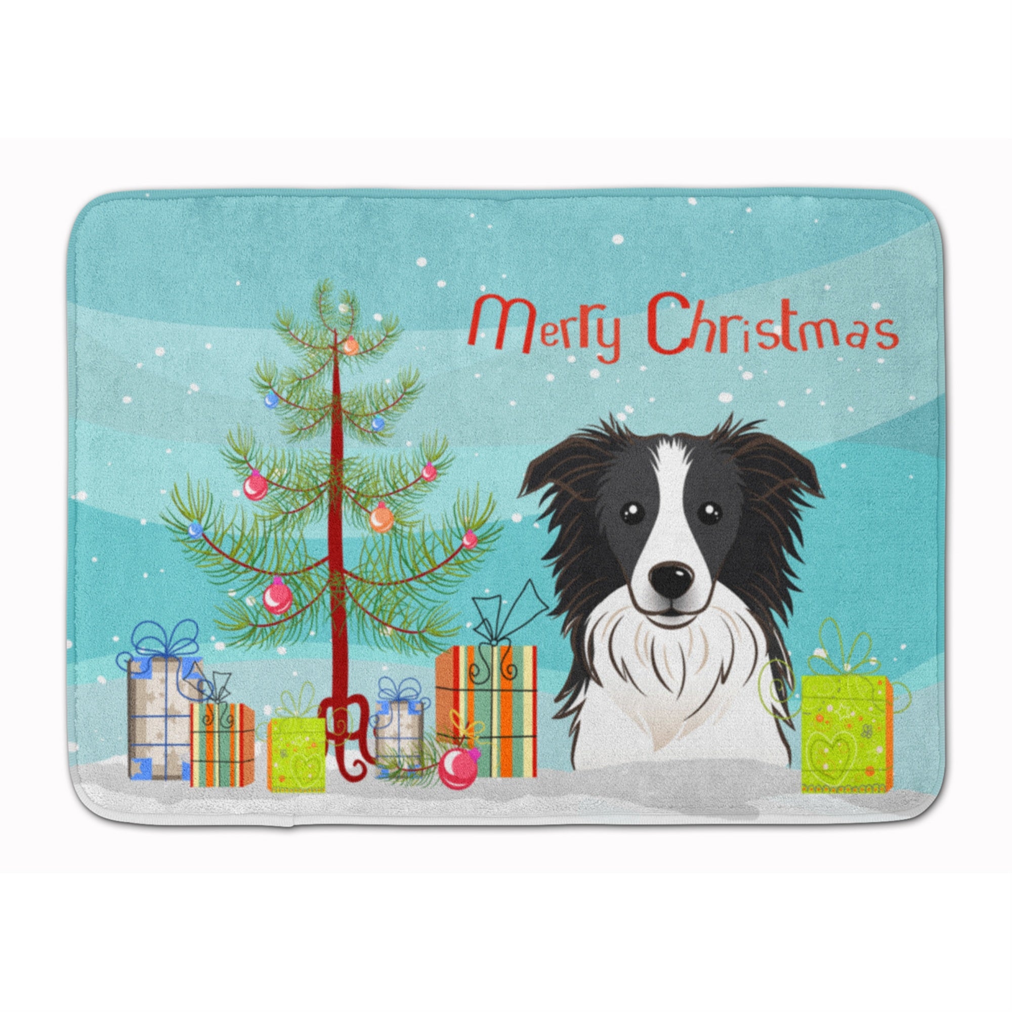 'Caroline'S Treasures Christmas Tree And Border Collie Floor Mat, 19'''' X 27'''', Multicolor''
