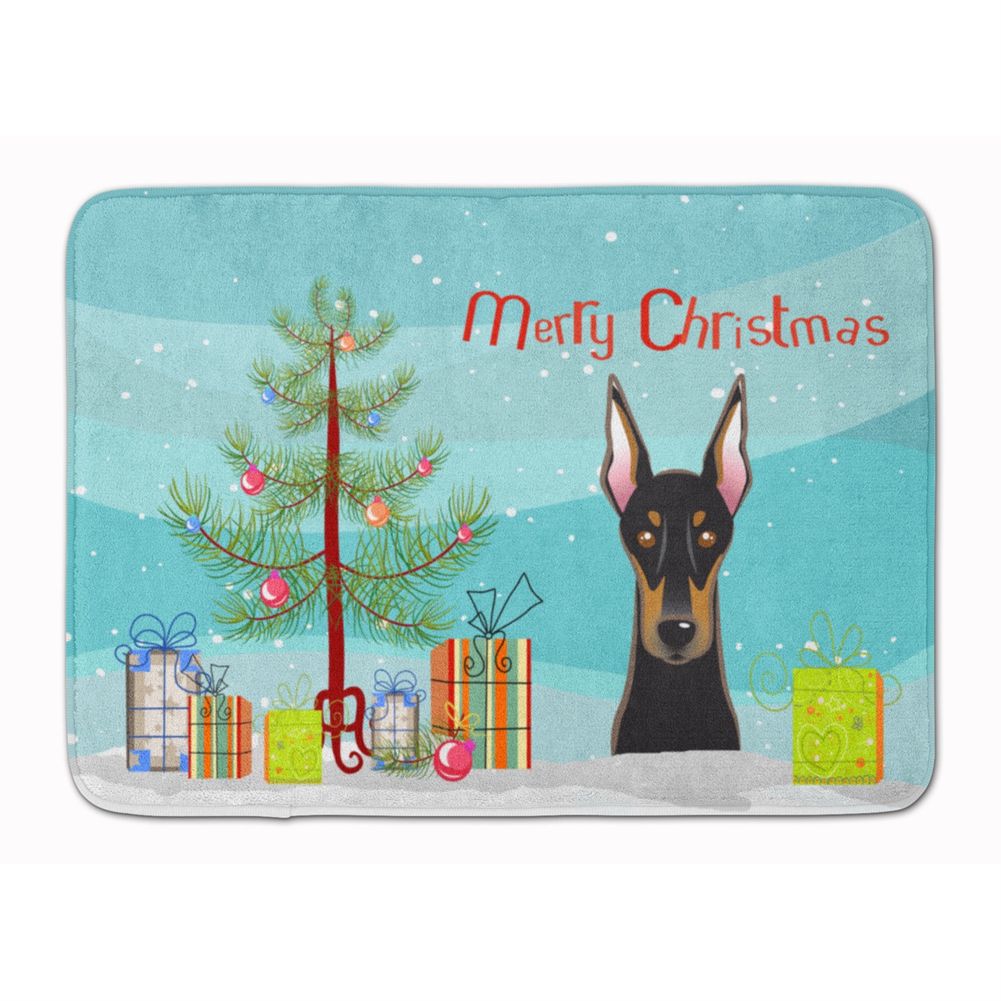 'Caroline'S Treasures Christmas Tree And Doberman Floor Mat, 19'''' X 27'''', Multicolor''