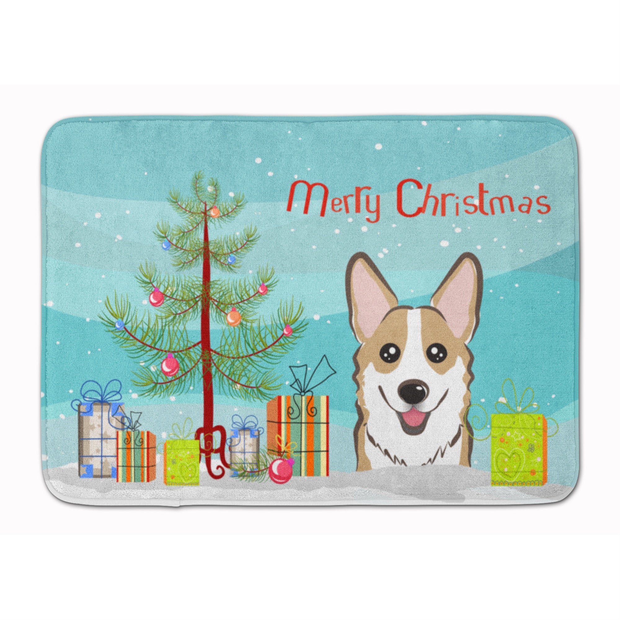'Caroline'S Treasures Christmas Tree And Sable Corgi Floor Mat, 19'''' X 27'''', Multicolor''