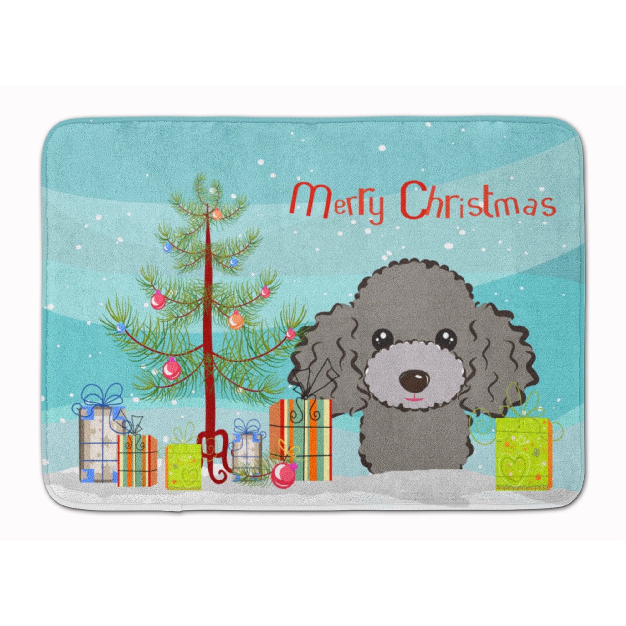 'Caroline'S Treasures Christmas Tree And Silver Gray Poodle Floor Mat, 19'''' X 27'''', Multicolor''
