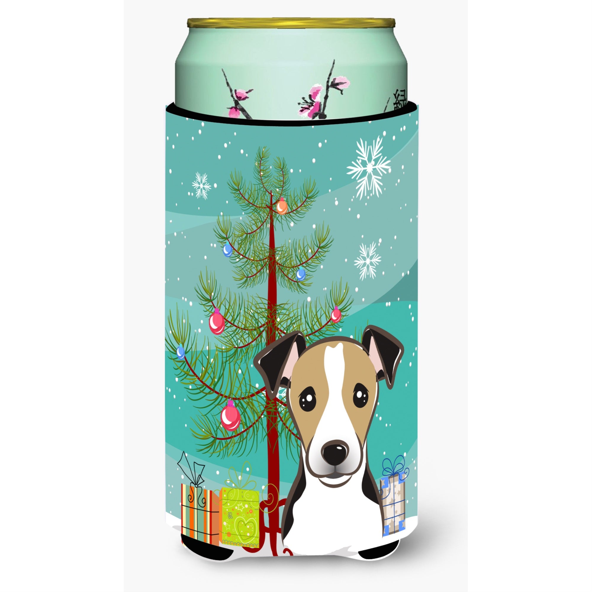 'Caroline'S Treasures Bb1633Tbc Christmas Tree And Jack Russell Terrier Tall Boy Koozie Hugger, Multicolor''