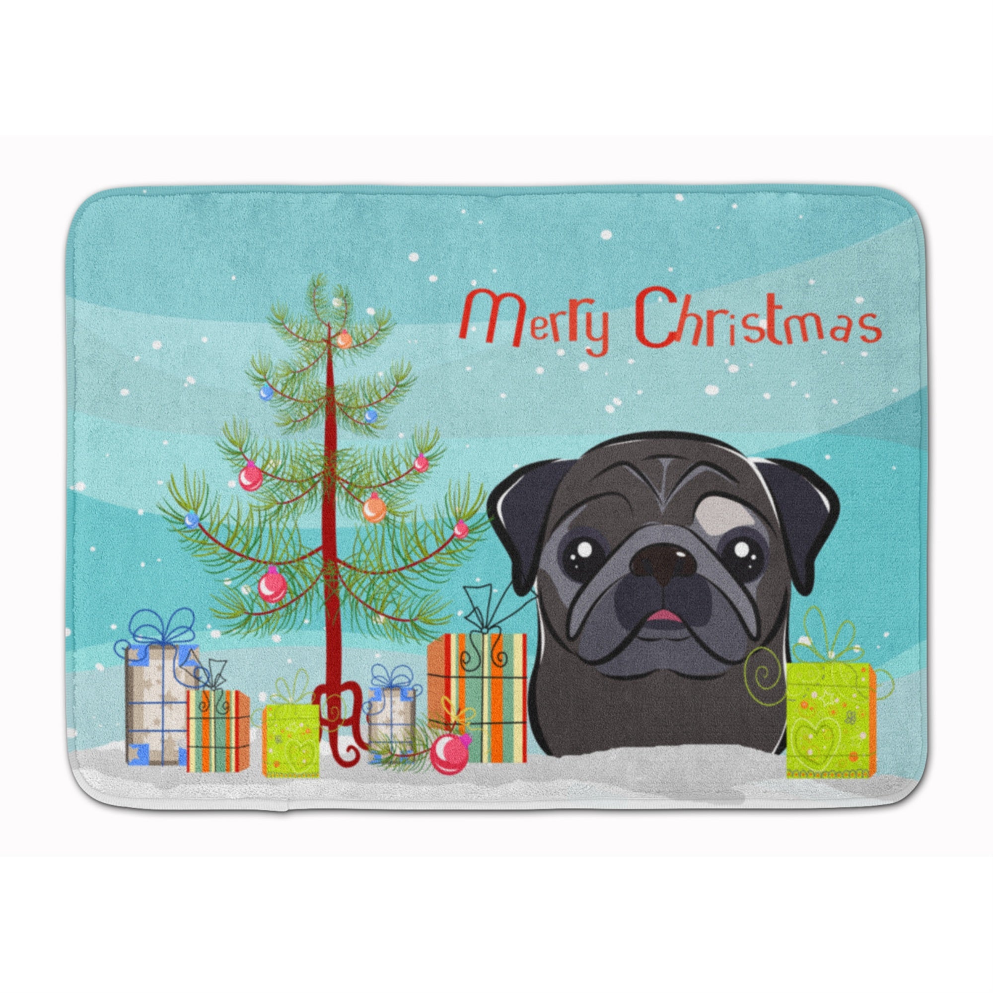 'Caroline'S Treasures Christmas Tree And Black Pug Floor Mat, 19'''' X 27'''', Multicolor''