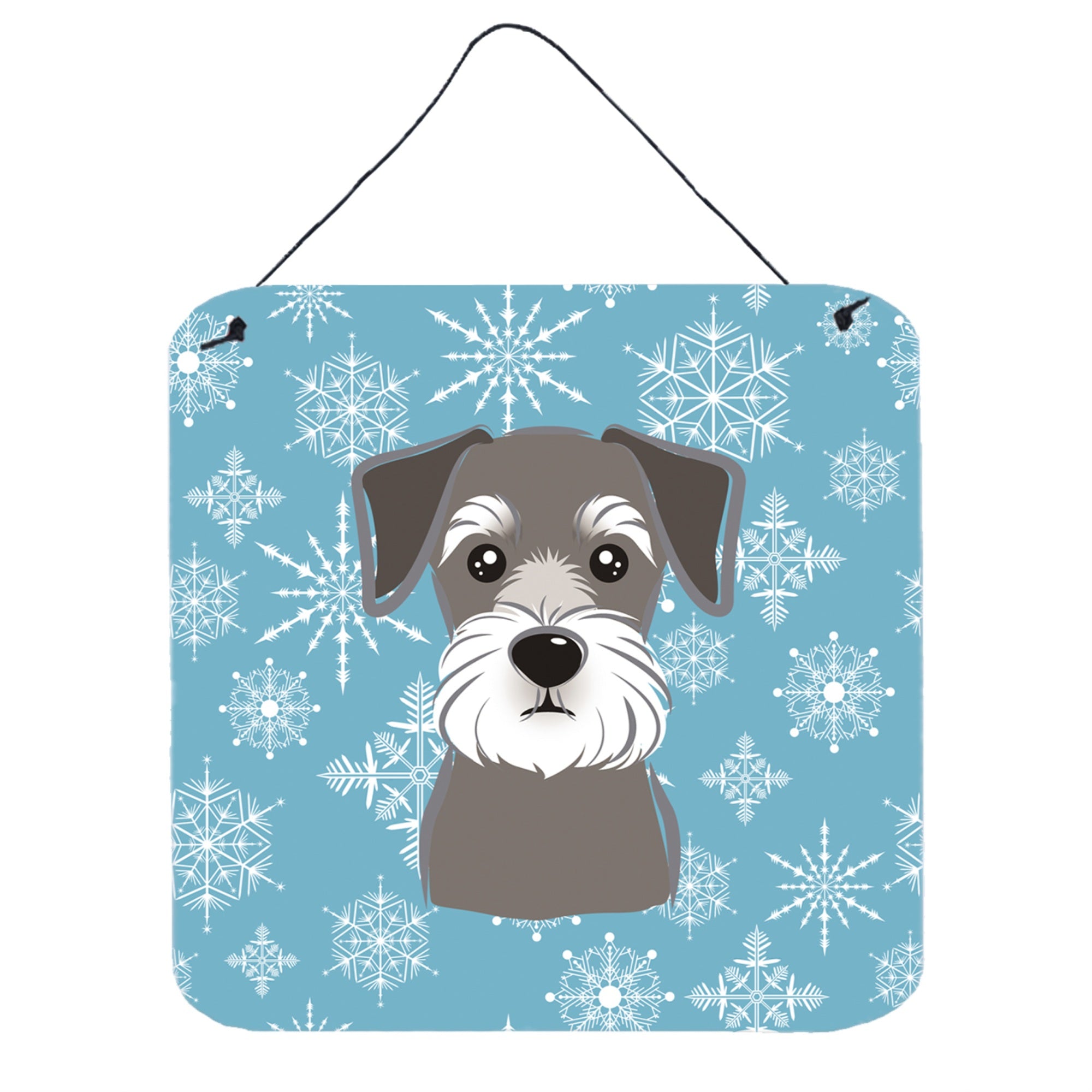 'Caroline'S Treasures Snowflake Schnauzer Wall Or Door Hanging Prints Bb1640Ds66, 6Hx6W, Multicolor''