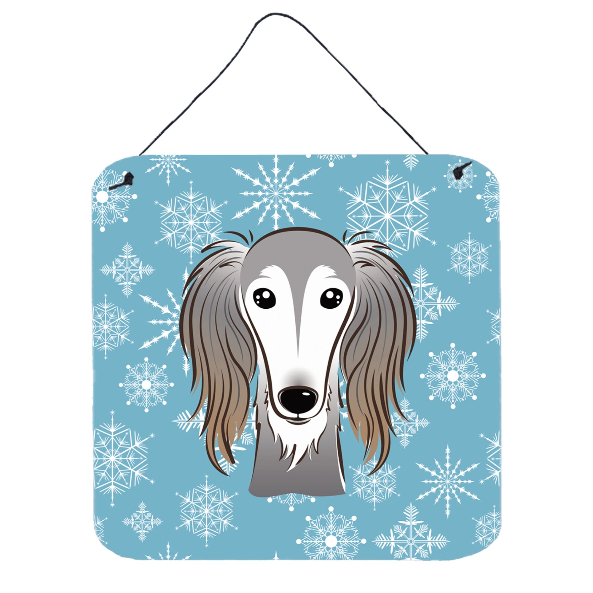 'Caroline'S Treasures Snowflake Saluki Wall Or Door Hanging Prints Bb1663Ds66, 6Hx6W, Multicolor''
