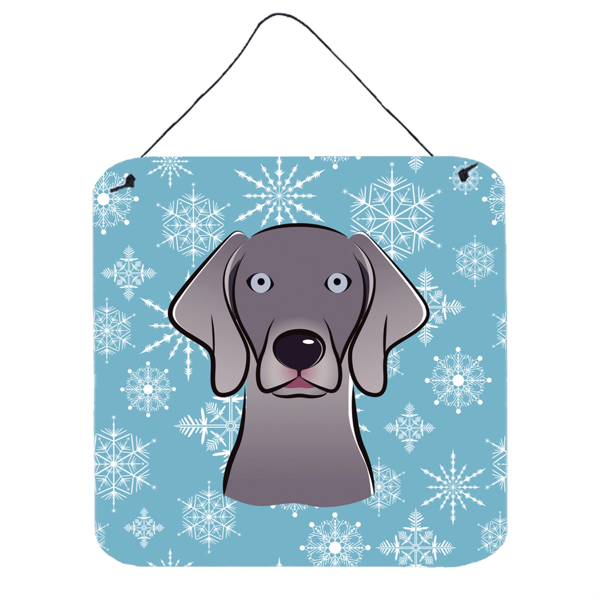 'Caroline'S Treasures Snowflake Weimaraner Wall Or Door Hanging Prints Bb1665Ds66, 6Hx6W, Multicolor''
