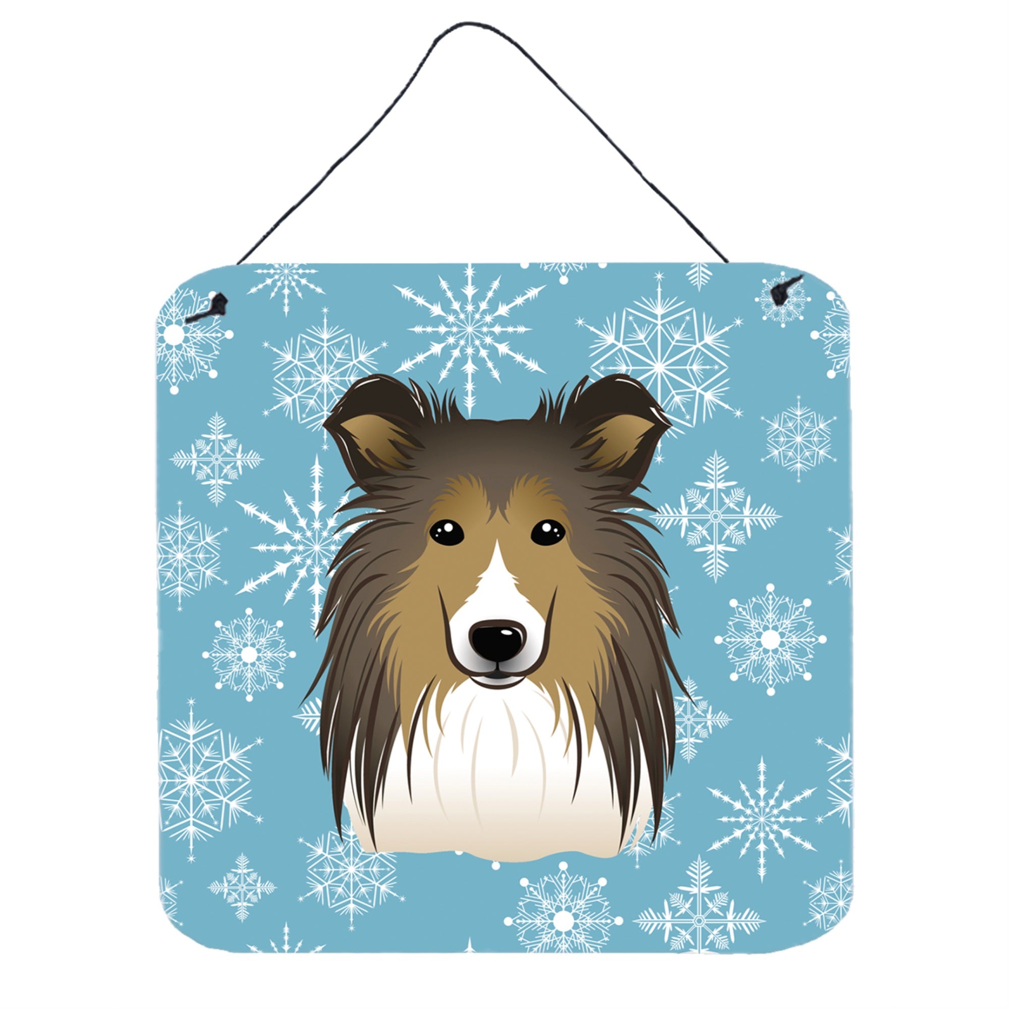 'Caroline'S Treasures Snowflake Sheltie Wall Or Door Hanging Prints Bb1676Ds66, 6Hx6W, Multicolor''