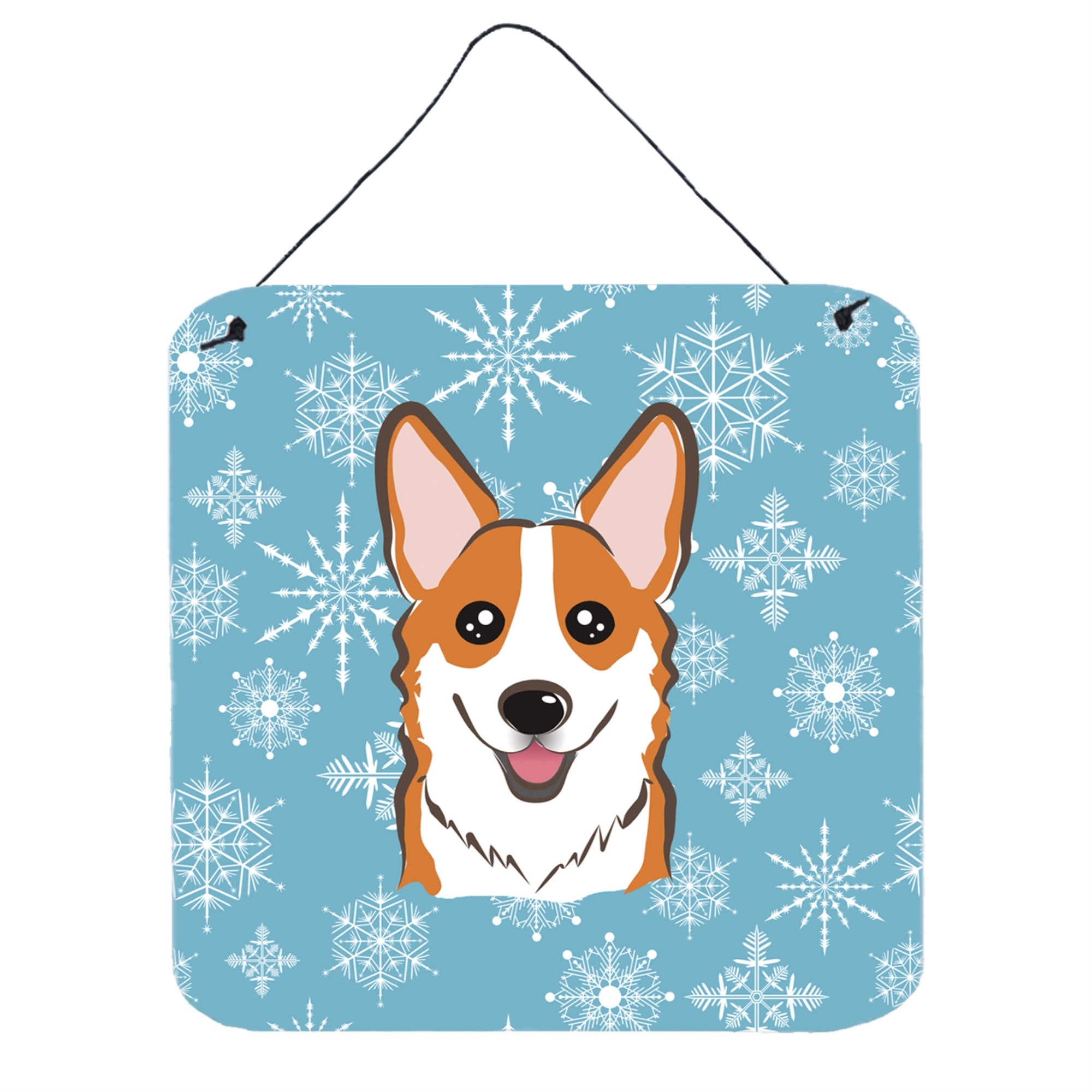 'Caroline'S Treasures Snowflake Red Corgi Wall Or Door Hanging Prints Bb1688Ds66, 6Hx6W, Multicolor''