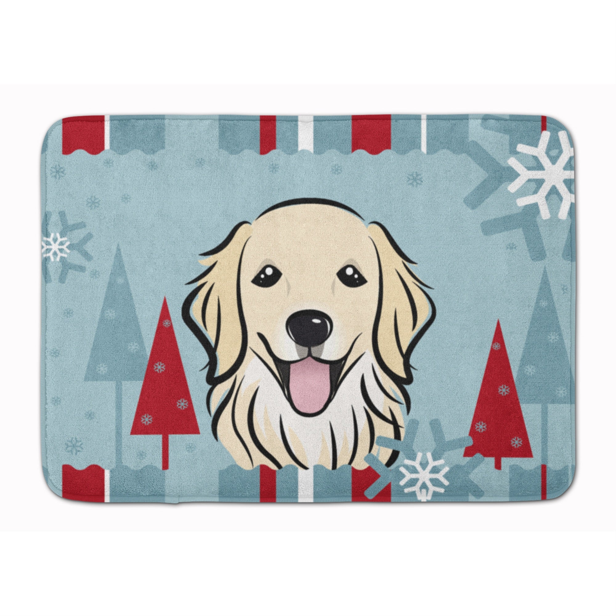 'Caroline'S Treasures Winter Holiday Golden Retriever Floor Mat, 19'''' X 27'''', Multicolor''