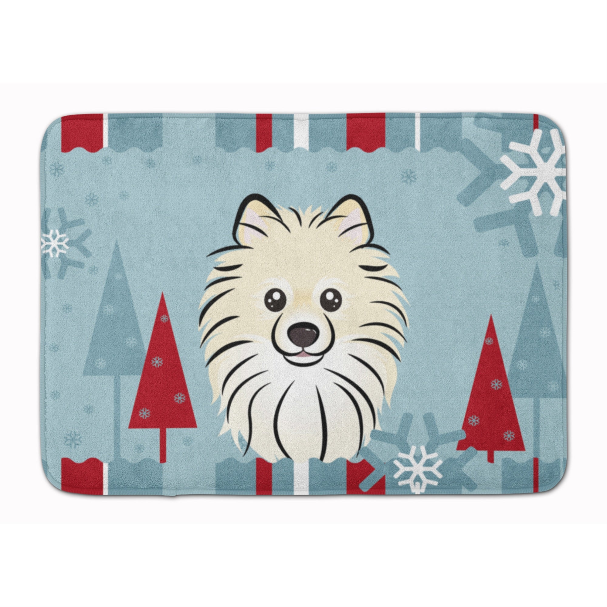 'Caroline'S Treasures Winter Holiday Pomeranian Floor Mat, 19'''' X 27'''', Multicolor''