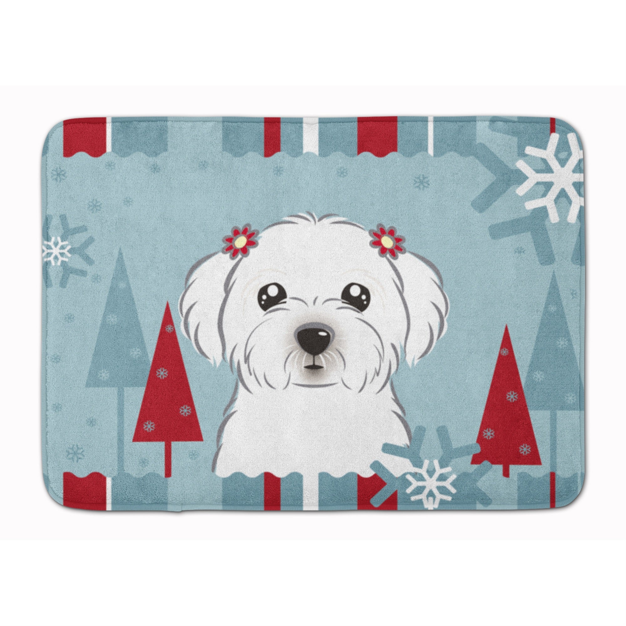 'Caroline'S Treasures Winter Holiday Maltese Floor Mat, 19'''' X 27'''', Multicolor''