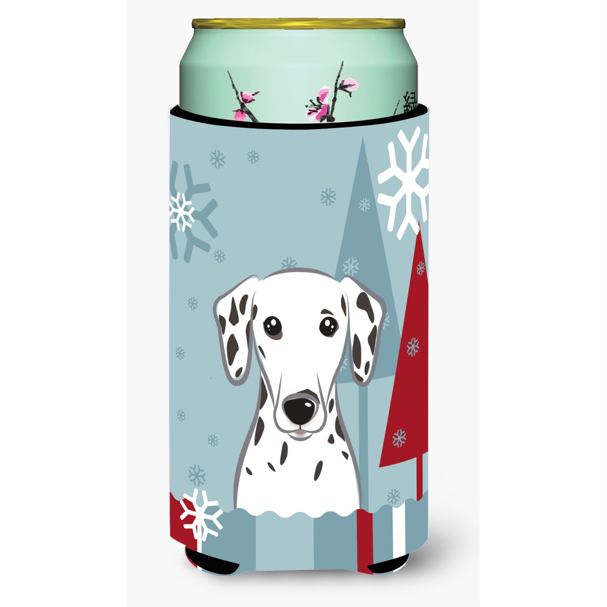 'Caroline'S Treasures Winter Holiday Dalmatian Tall Boy Koozie Hugger, Multicolor''