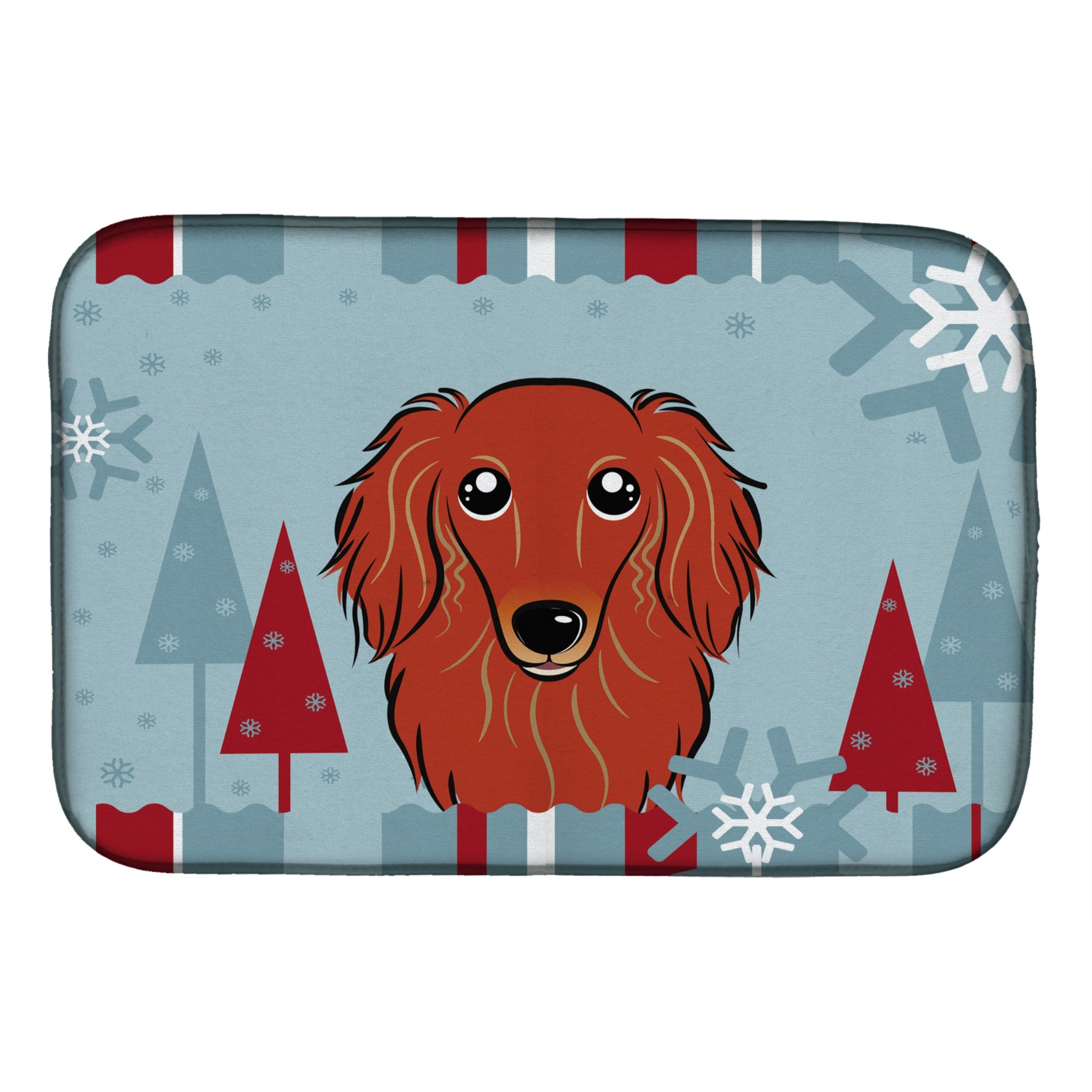 'Caroline'S Treasures Bb1710Ddm Dish Drying Mat, 14'''' X 21'''', Winter Holiday''