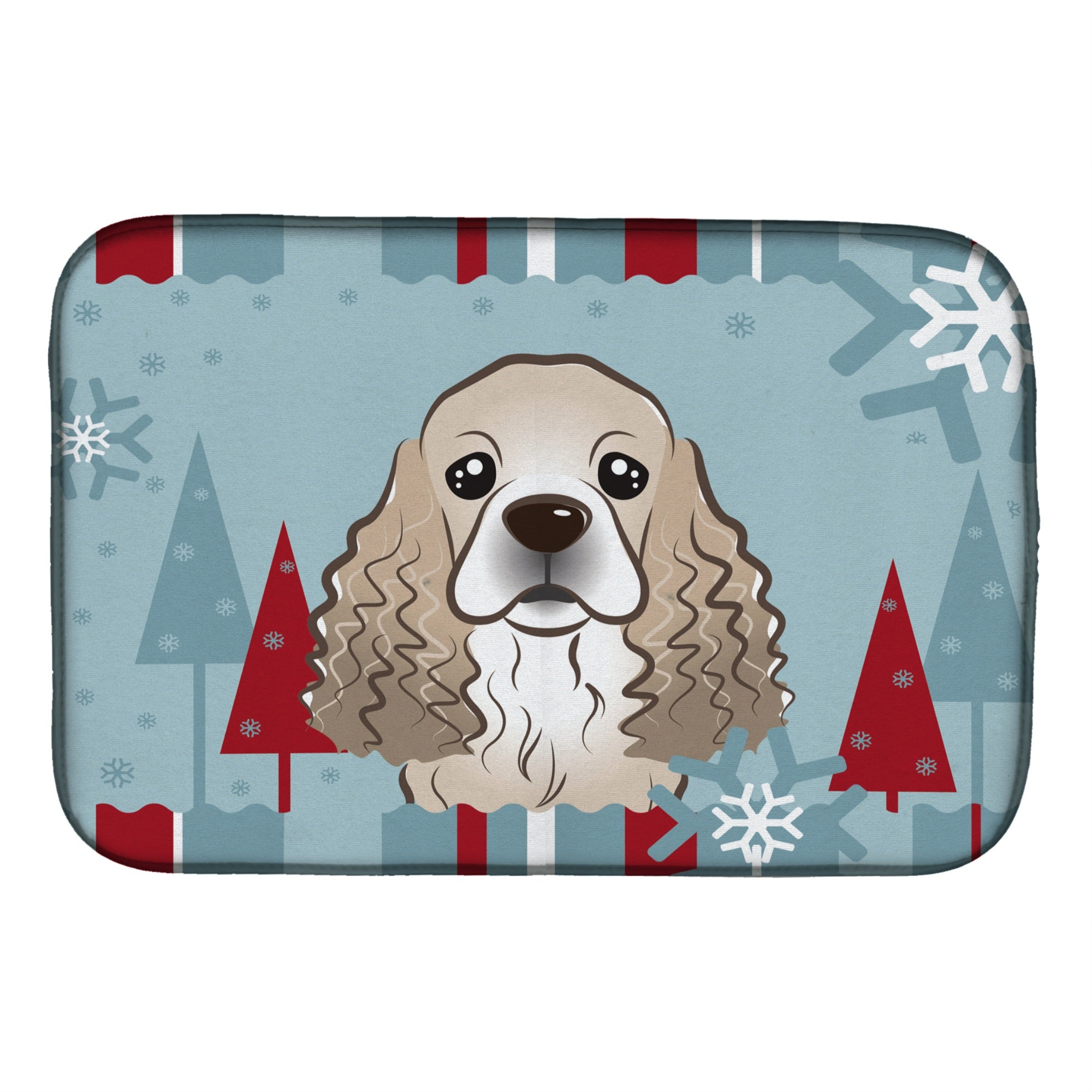 'Caroline'S Treasures Bb1712Ddm Dish Drying Mat, 14'''' X 21'''', Winter Holiday''