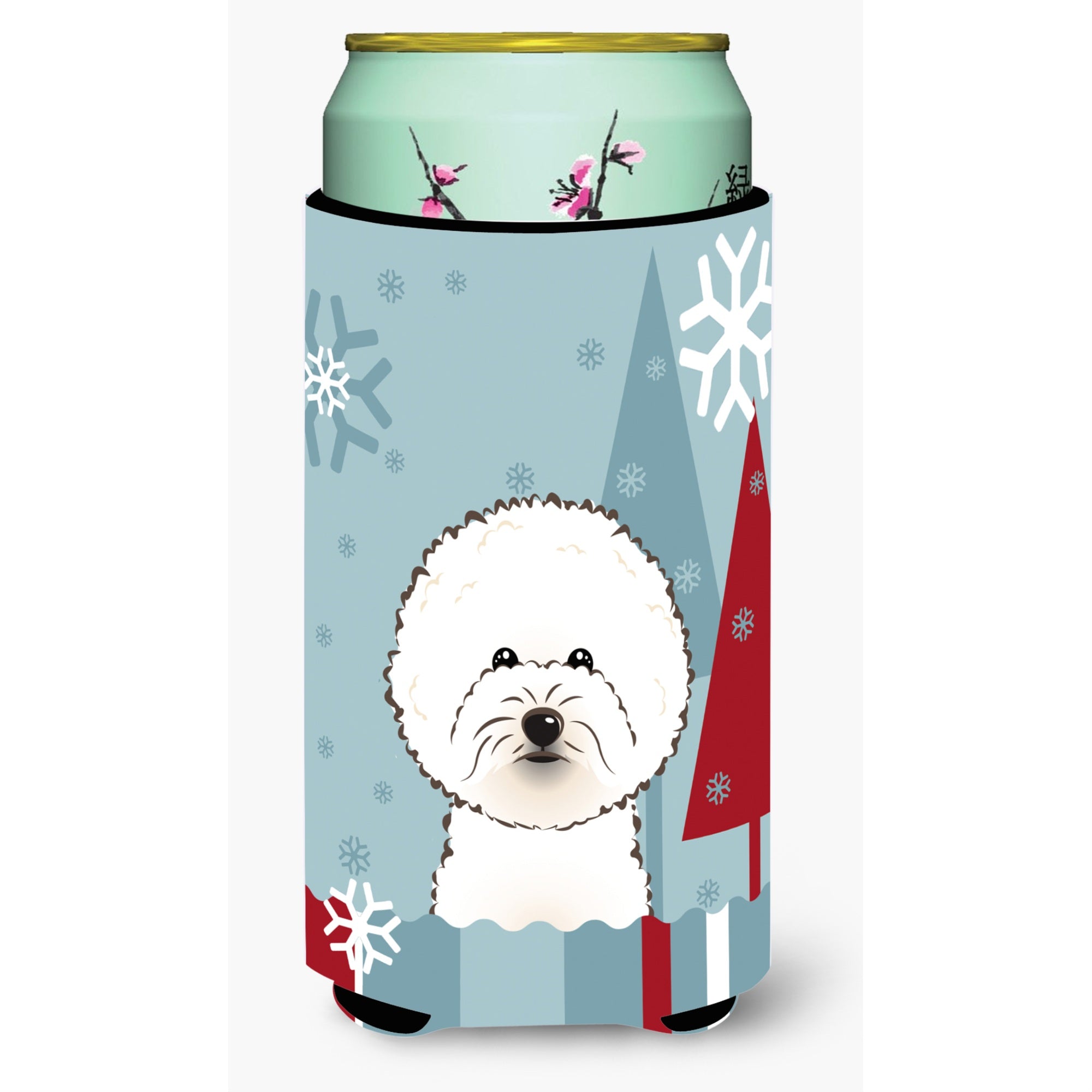 'Caroline'S Treasures Winter Holiday Bichon Frise Tall Boy Koozie Hugger, Multicolor''