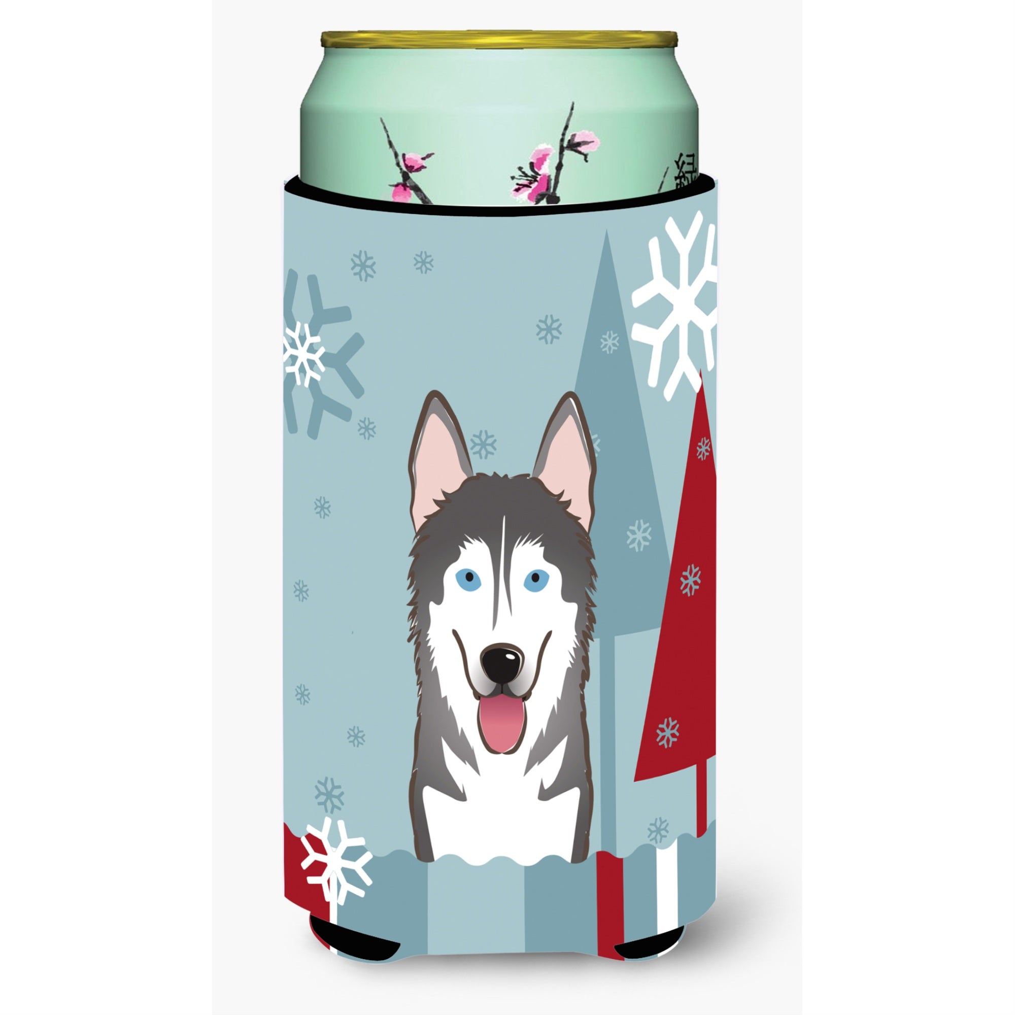 'Caroline'S Treasures Winter Holiday Alaskan Malamute Tall Boy Koozie Hugger, Multicolor''