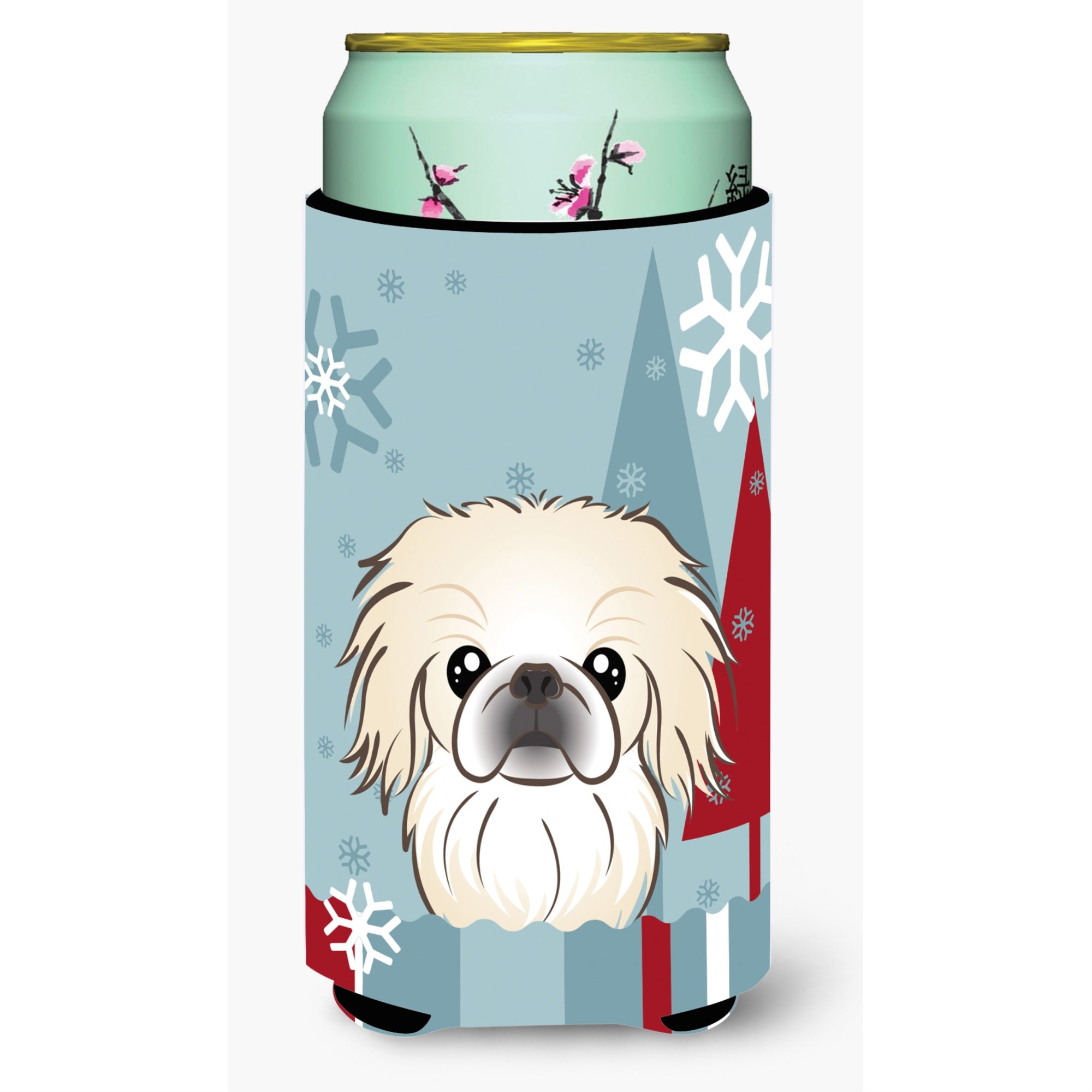 'Caroline'S Treasures Winter Holiday Pekingese Tall Boy Koozie Hugger, Multicolor''