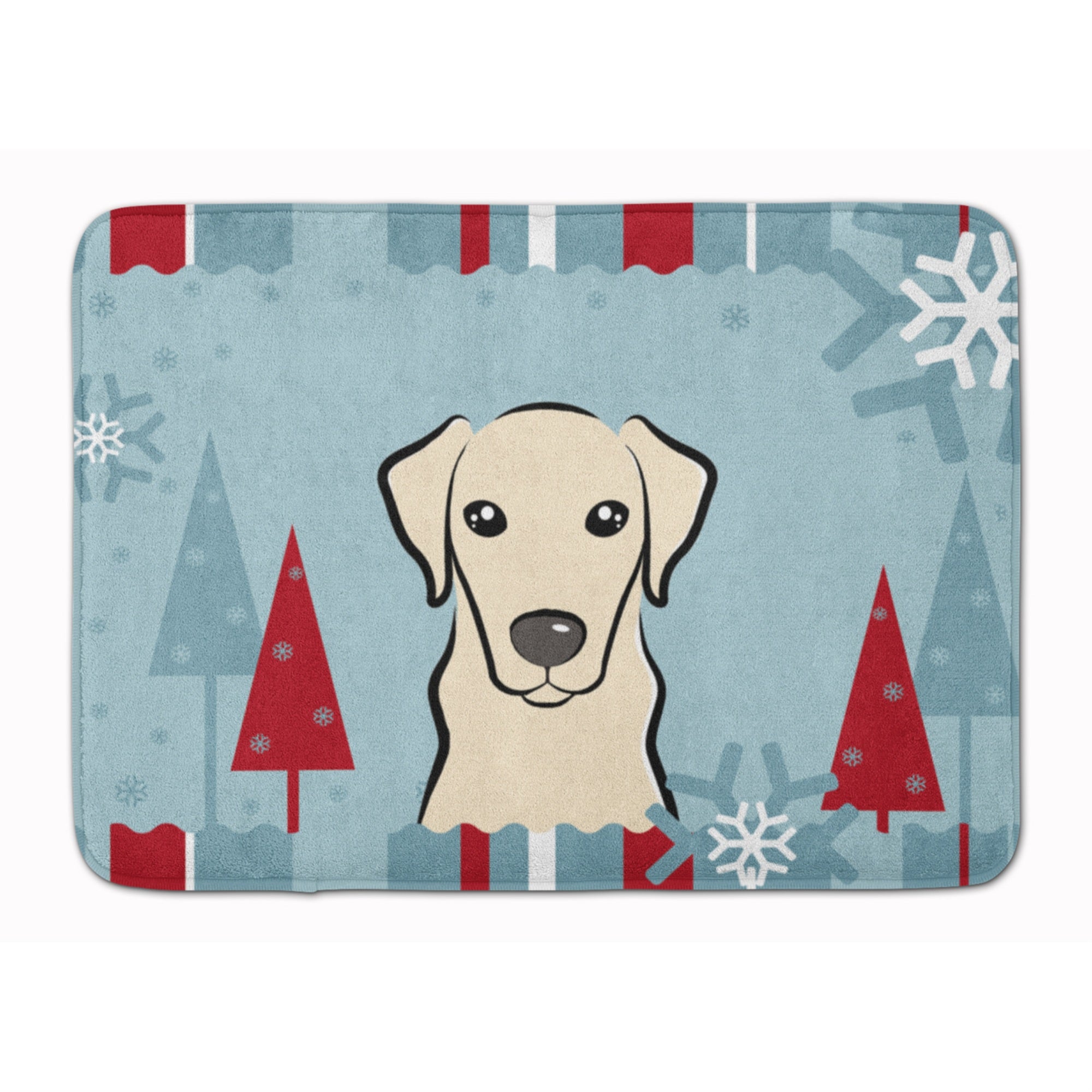 'Caroline'S Treasures Winter Holiday Yellow Labrador Floor Mat, 19'''' X 27'''', Multicolor''