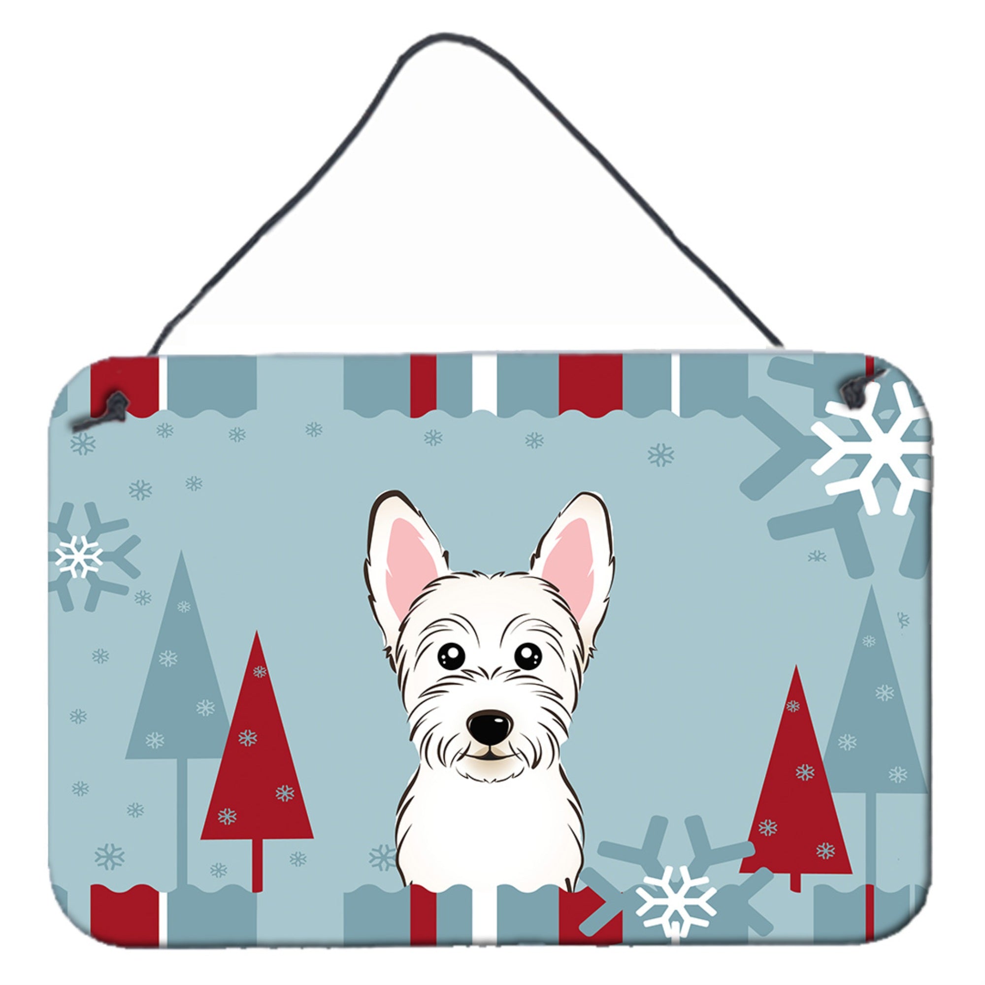 'Caroline'S Treasures Winter Holiday Westie Wall Or Door Hanging Prints Bb1722Ds812, 8Hx12W''