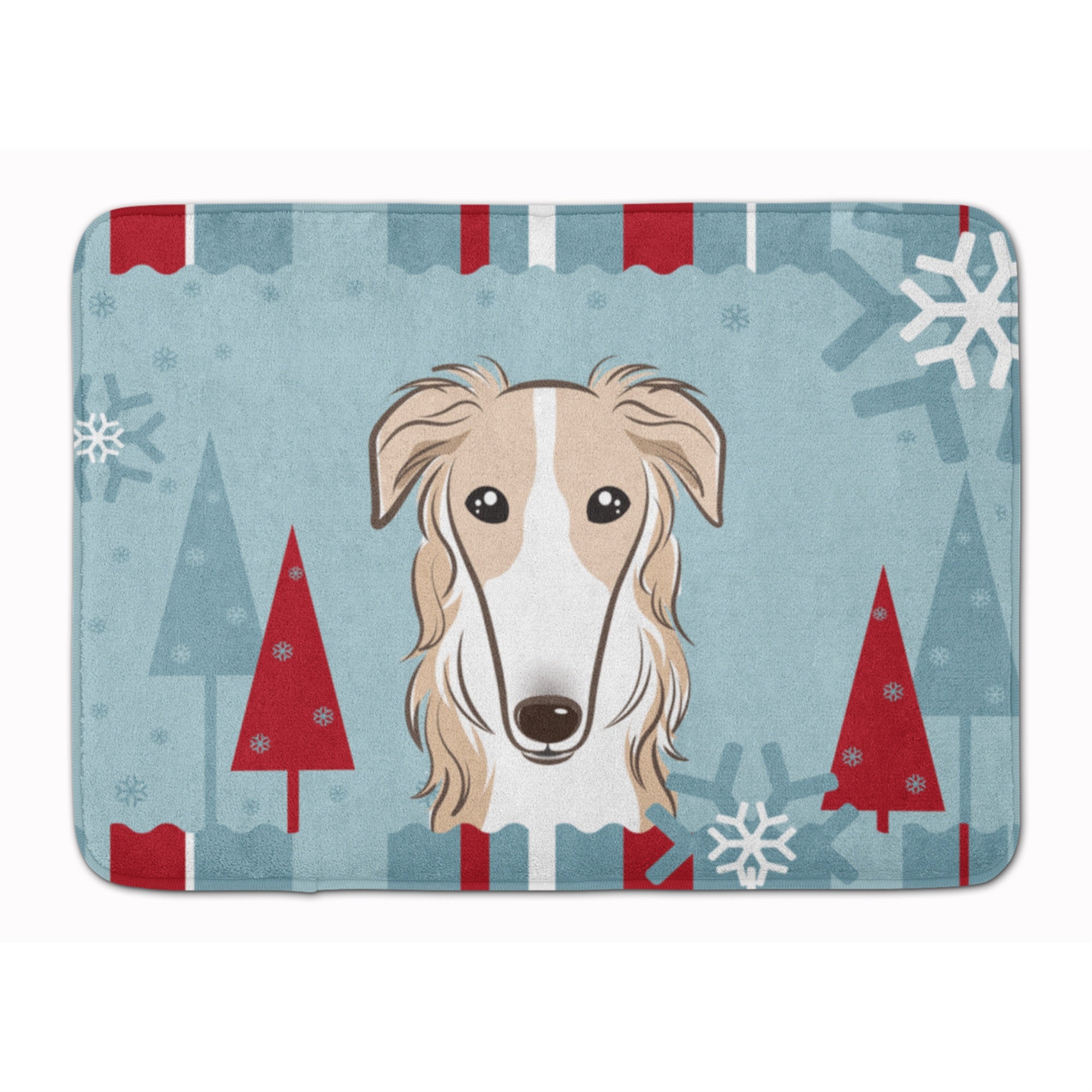 'Caroline'S Treasures Winter Holiday Borzoi Floor Mat, 19'''' X 27'''', Multicolor''