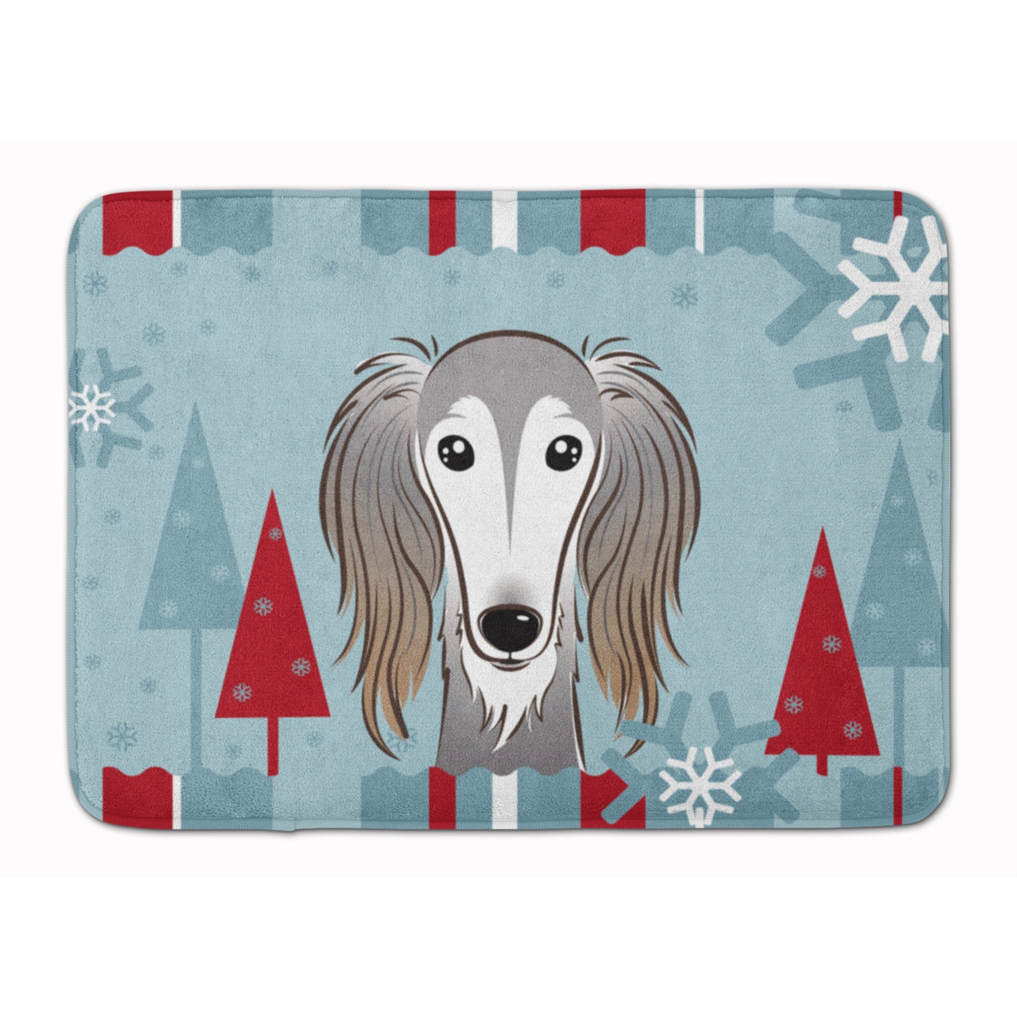 'Caroline'S Treasures Winter Holiday Saluki Floor Mat, 19'''' X 27'''', Multicolor''