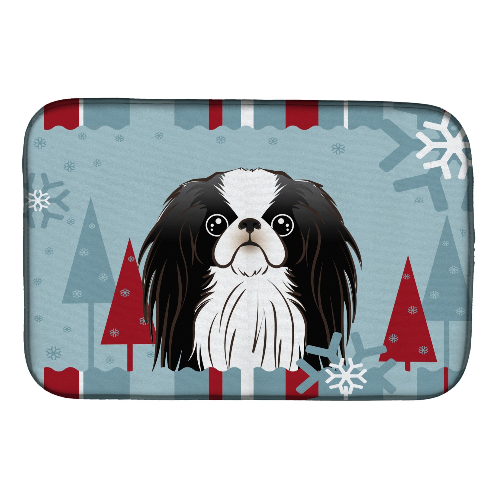'Caroline'S Treasures Winter Holiday Japanese Chin Dish Drying Mat, 14'''' X 21''''''