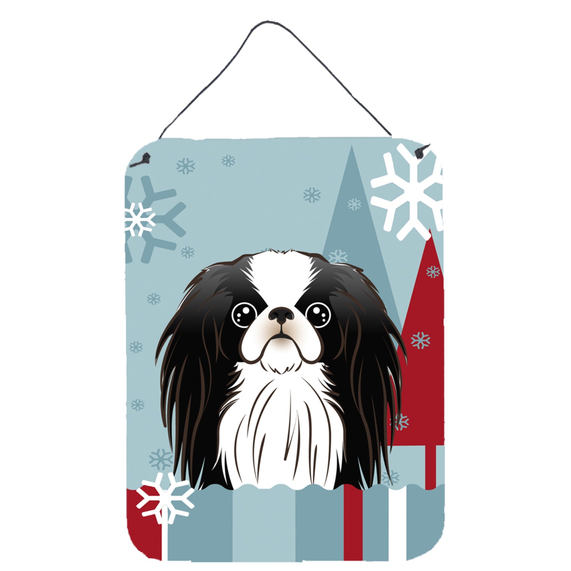 'Caroline'S Treasures Winter Holiday Japanese Chin Wall Or Door Hanging Prints Bb1726Ds1216, 16Hx12W, Multicolor''