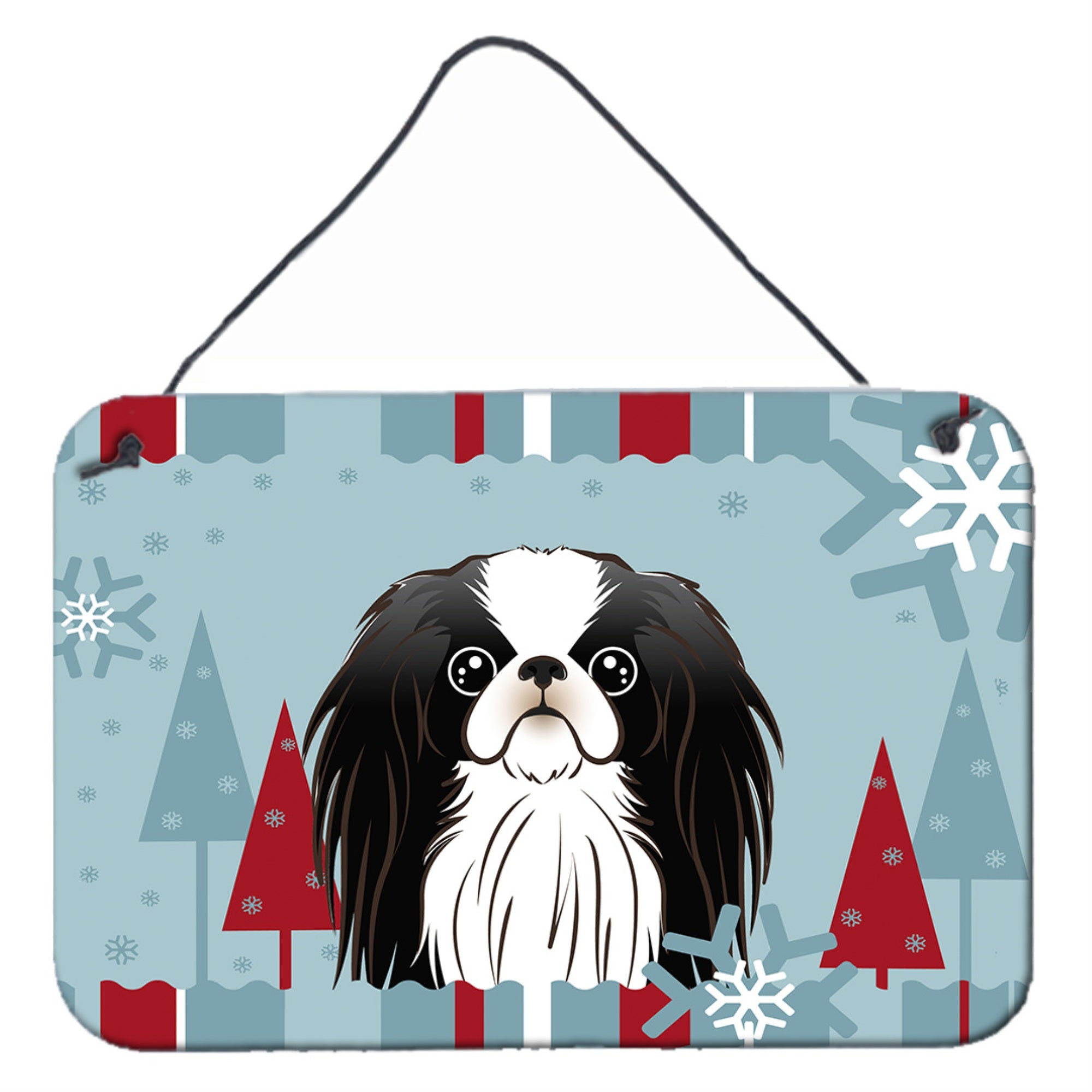 'Caroline'S Treasures Winter Holiday Japanese Chin Wall Or Door Hanging Prints Bb1726Ds812, 8Hx12W, Multicolor''
