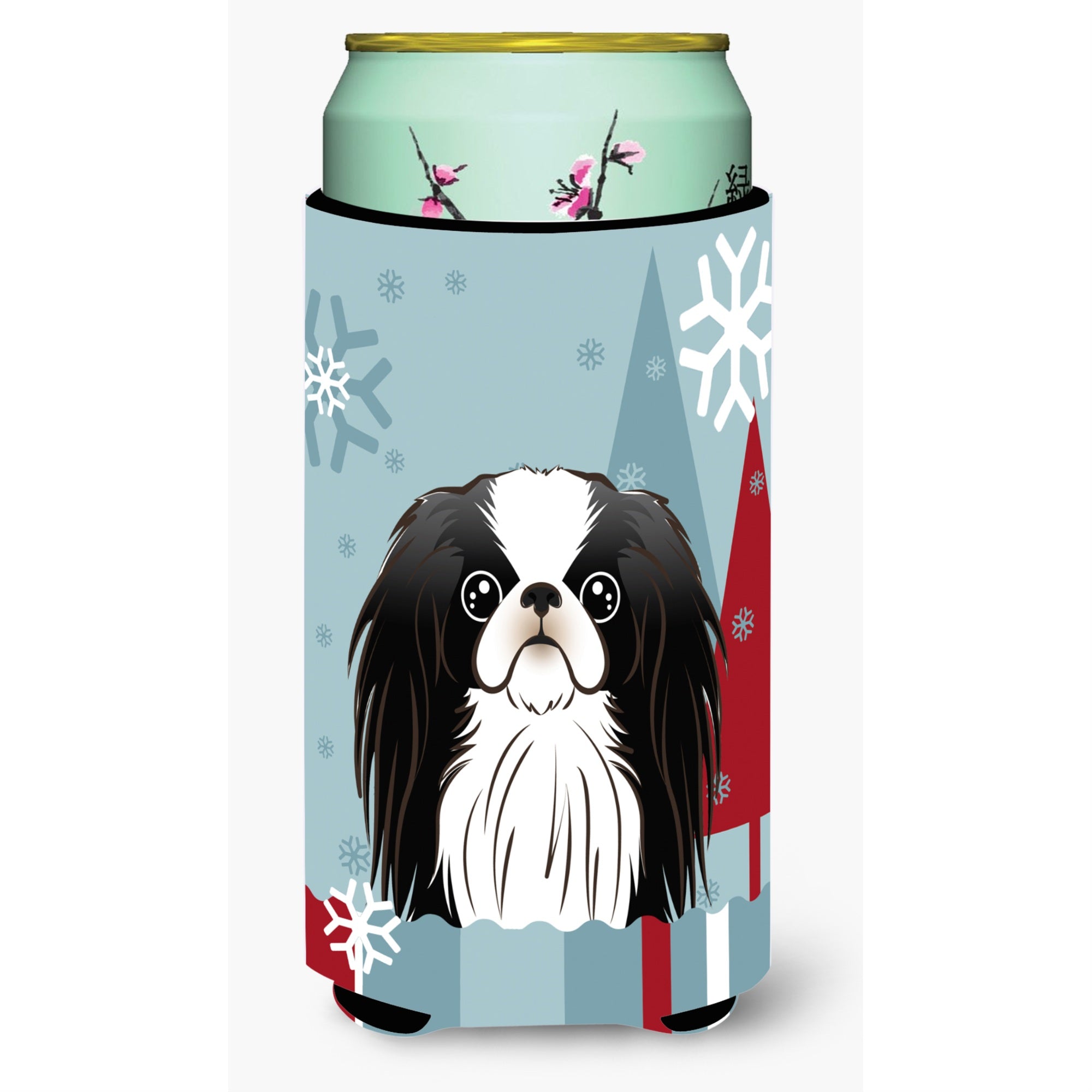 'Caroline'S Treasures Winter Holiday Japanese Chin Tall Boy Koozie Hugger, Multicolor''