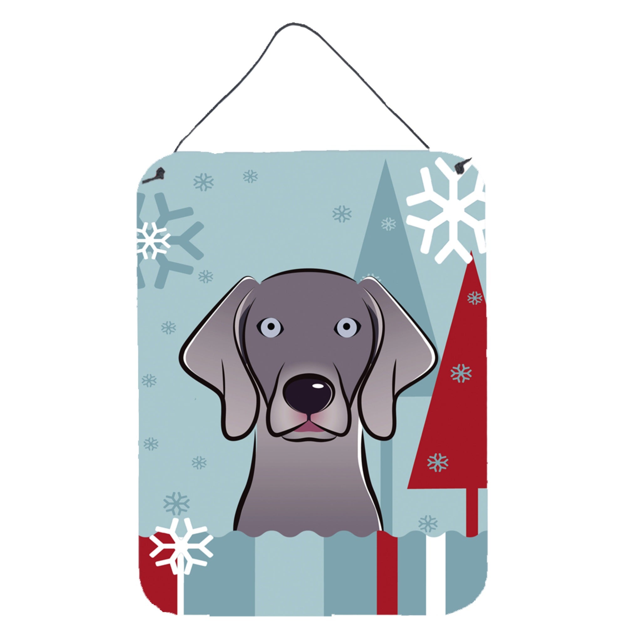 'Caroline'S Treasures Winter Holiday Weimaraner Wall Or Door Hanging Prints Bb1727Ds1216, 16Hx12W, Multicolor''