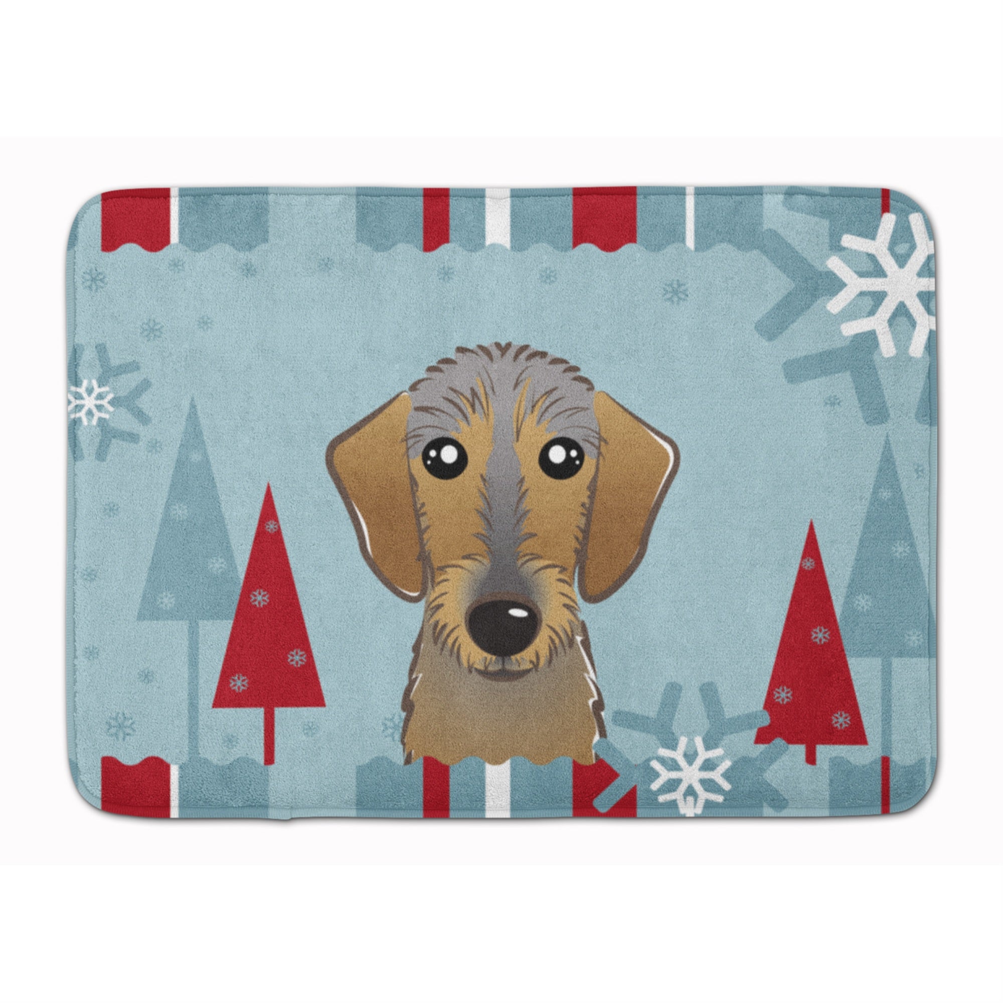 'Caroline'S Treasures Winter Holiday Wirehaired Dachshund Floor Mat, 19'''' X 27'''', Multicolor''
