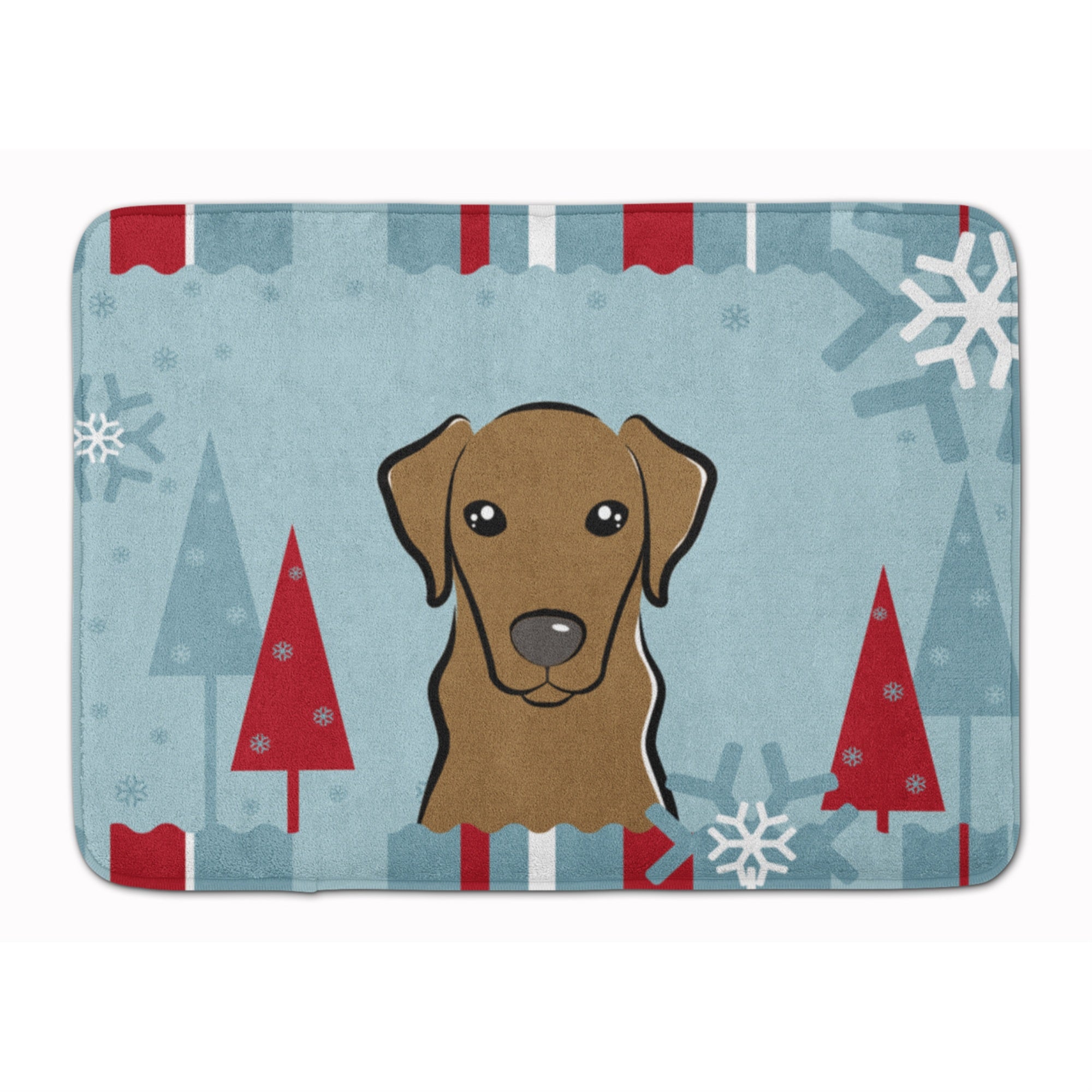 'Caroline'S Treasures Winter Holiday Chocolate Labrador Floor Mat, 19'''' X 27'''', Multicolor''