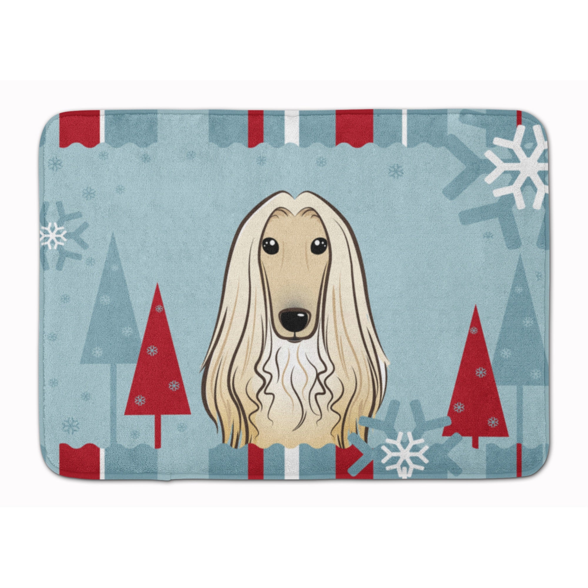 'Caroline'S Treasures Winter Holiday Afghan Hound Floor Mat, 19'''' X 27'''', Multicolor''