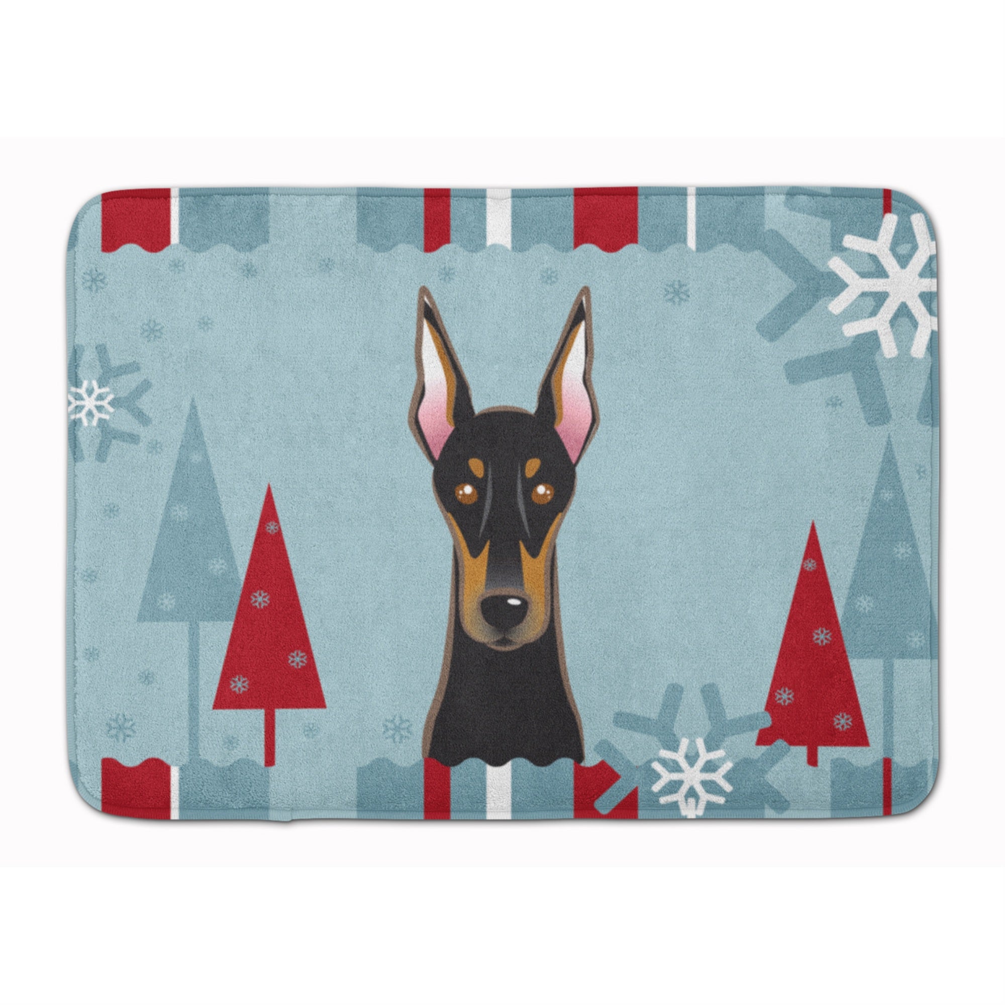 'Caroline'S Treasures Winter Holiday Doberman Floor Mat, 19'''' X 27'''', Multicolor''