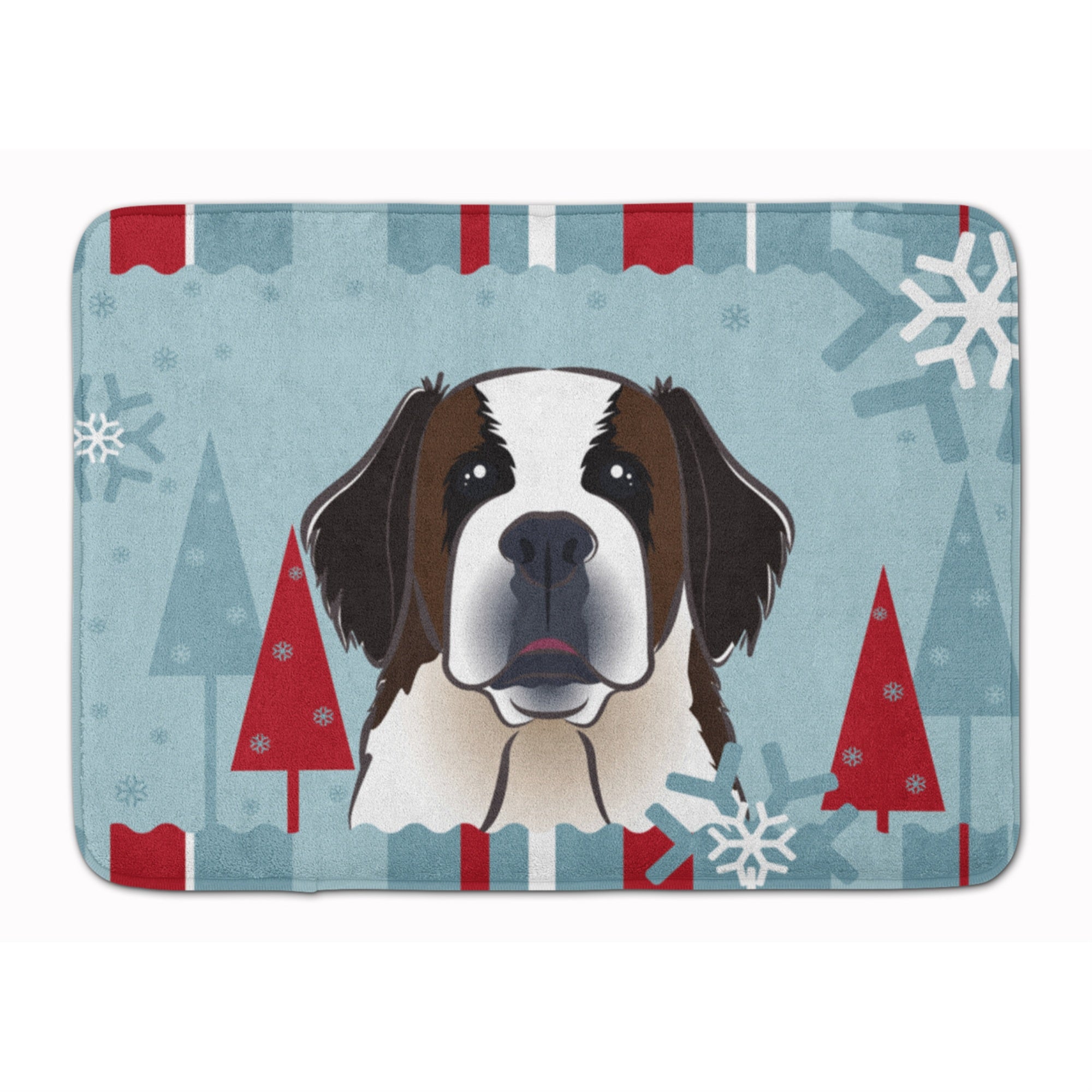 'Caroline'S Treasures Winter Holiday Saint Bernard Floor Mat, 19'''' X 27'''', Multicolor''