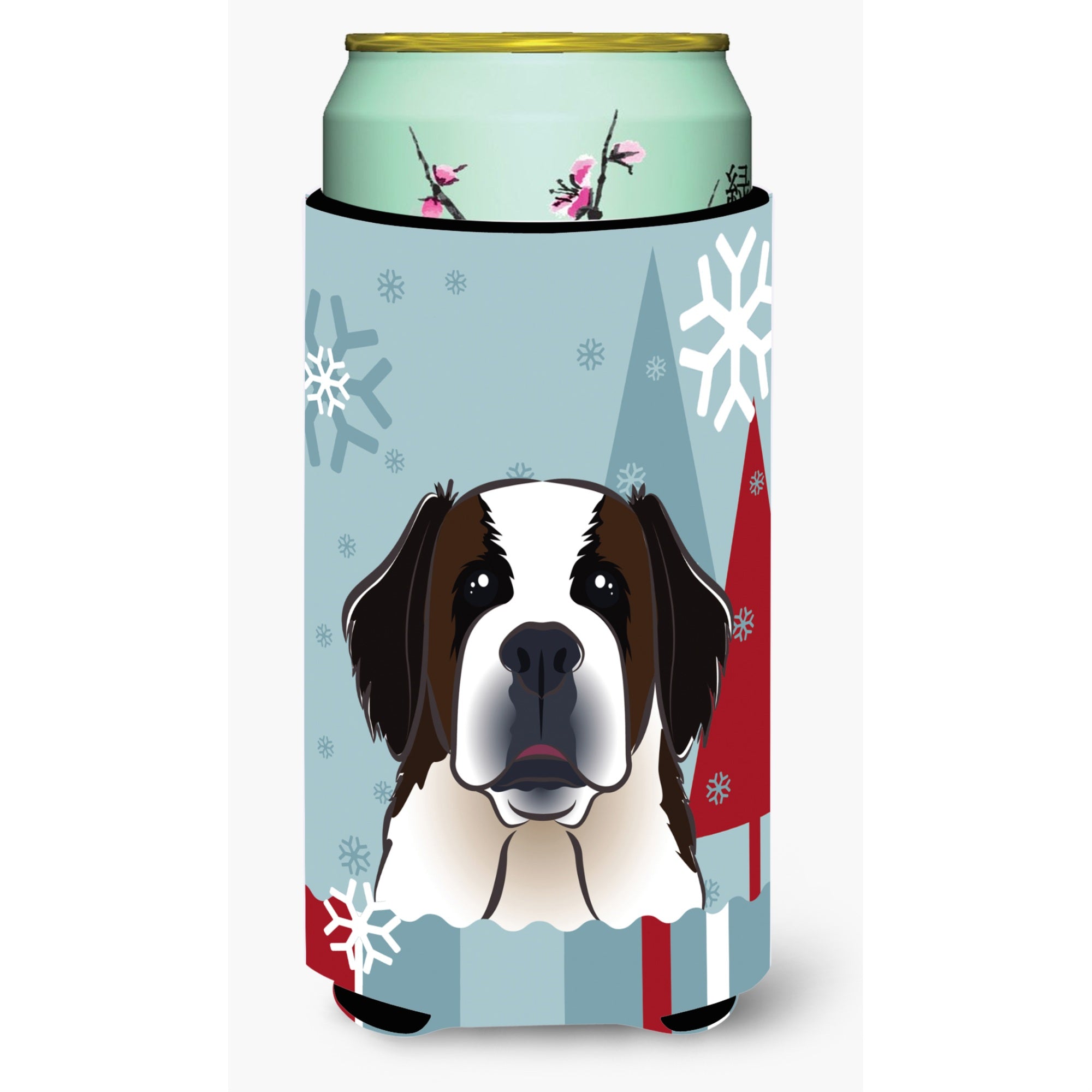 'Caroline'S Treasures Winter Holiday Saint Bernard Tall Boy Koozie Hugger, Multicolor''
