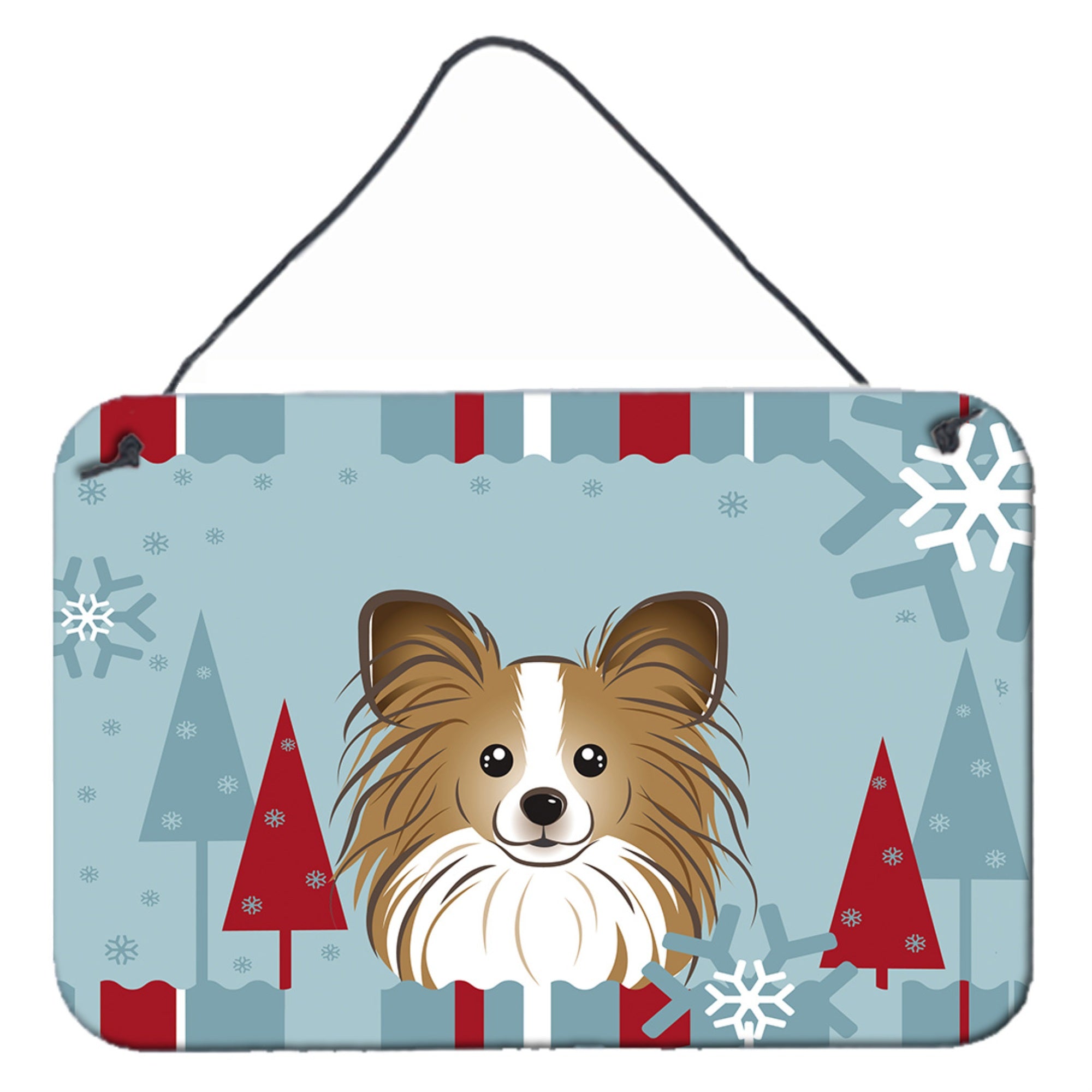 'Caroline'S Treasures Winter Holiday Papillon Wall Or Door Hanging Prints Bb1744Ds812, 8Hx12W''