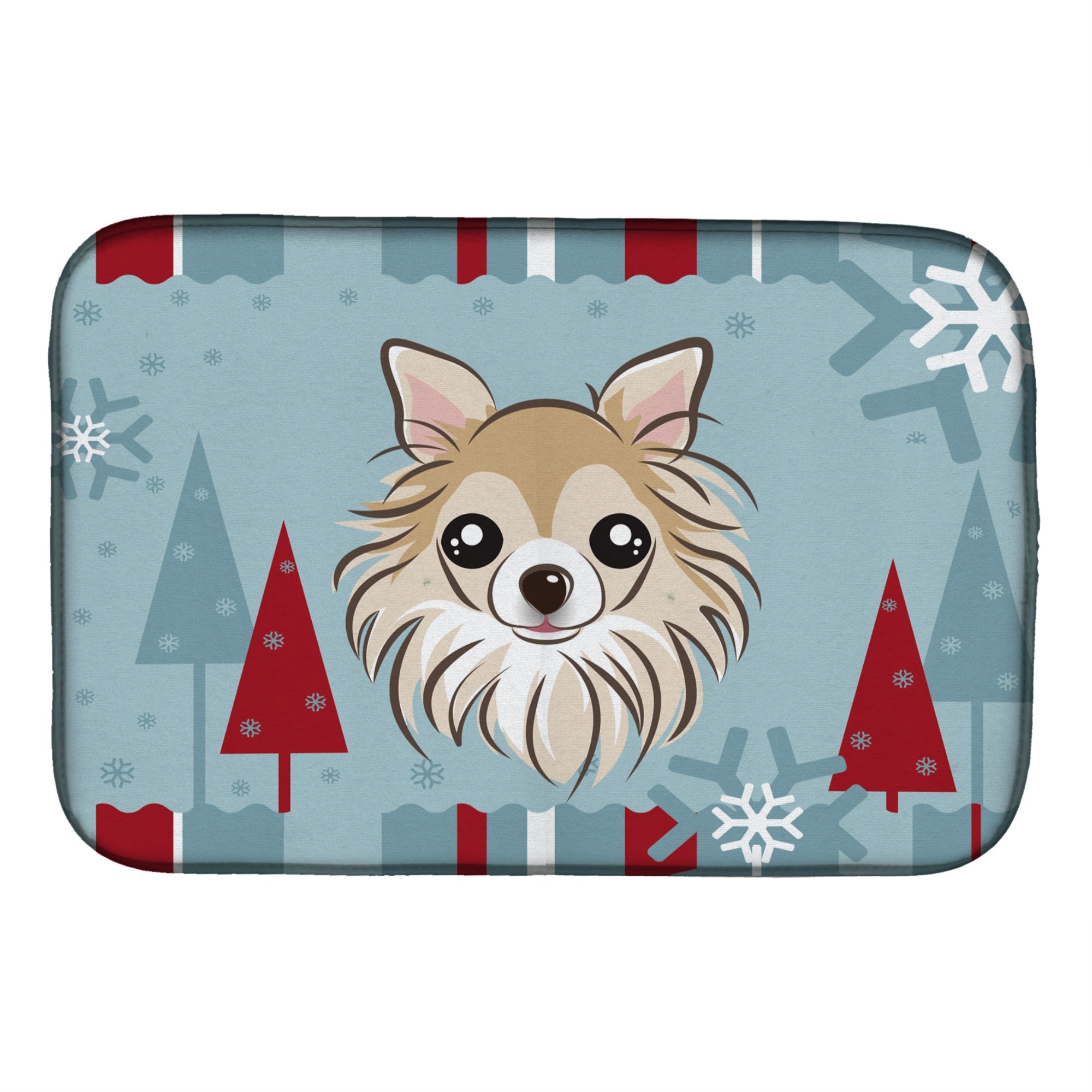 'Caroline'S Treasures Winter Holiday Chihuahua Dish Drying Mat, 14'''' X 21''''''