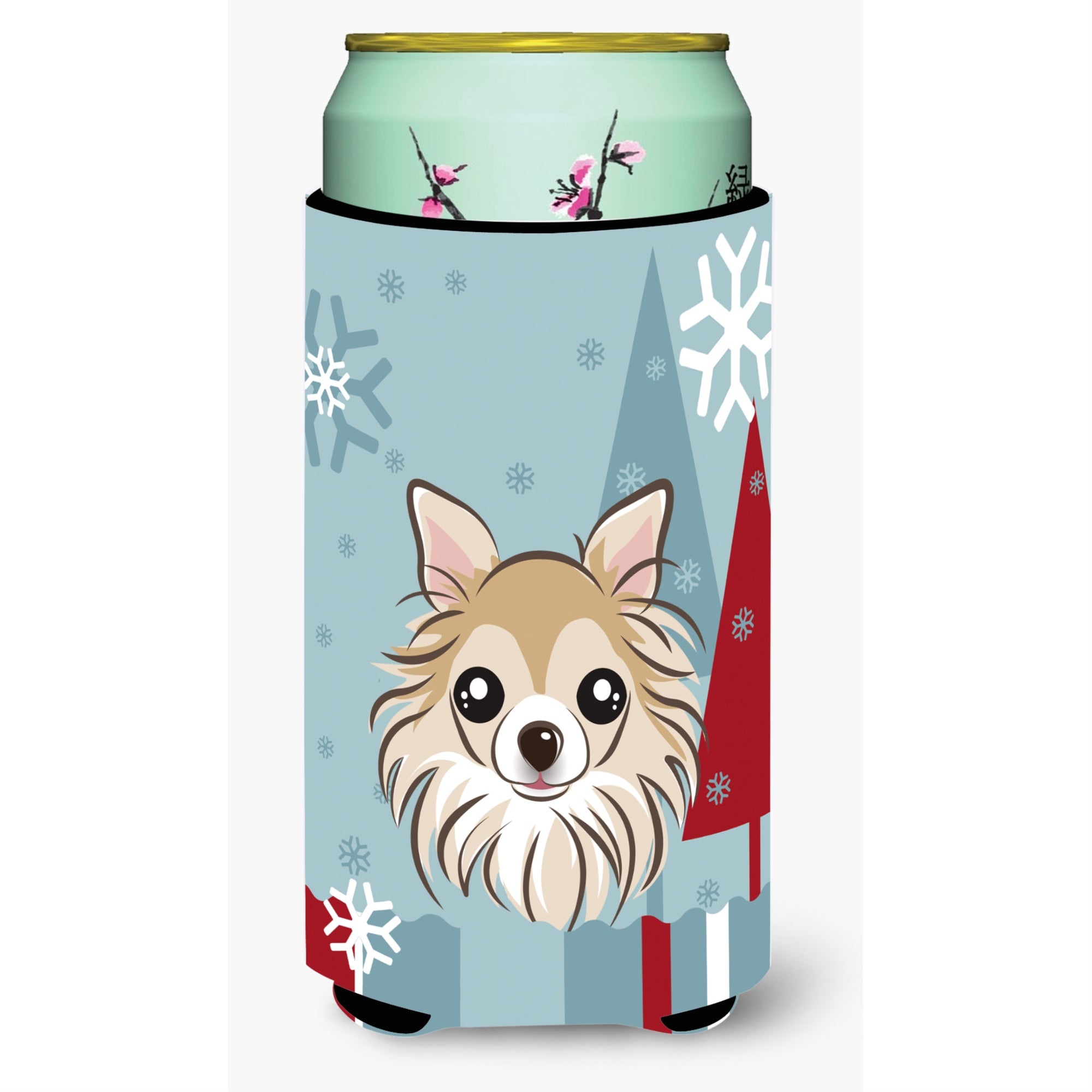 'Caroline'S Treasures Winter Holiday Chihuahua Tall Boy Koozie Hugger, Multicolor''