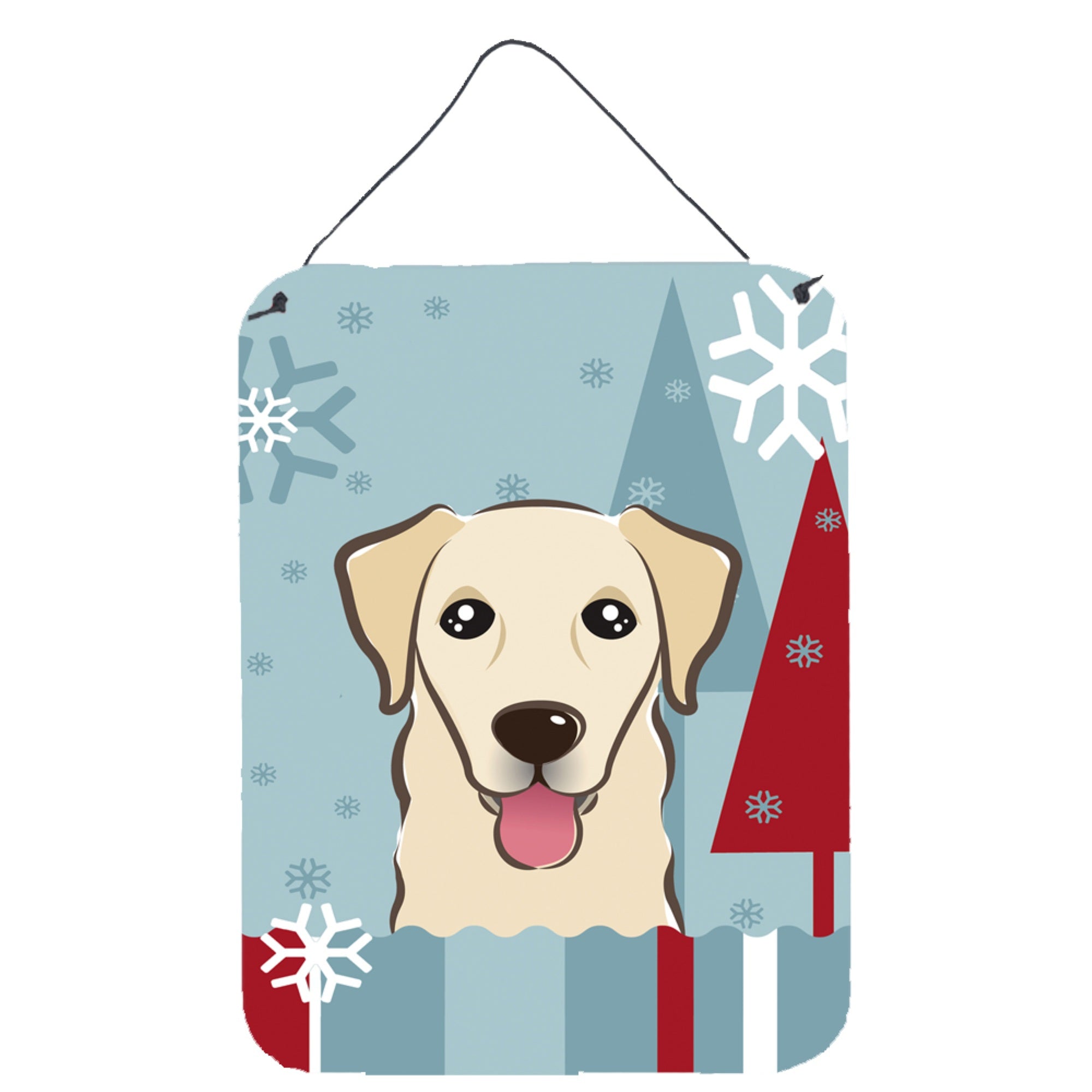 'Caroline'S Treasures Winter Holiday Golden Retriever Wall Or Door Hanging Prints Bb1748Ds1216, 16Hx12W, Multicolor''