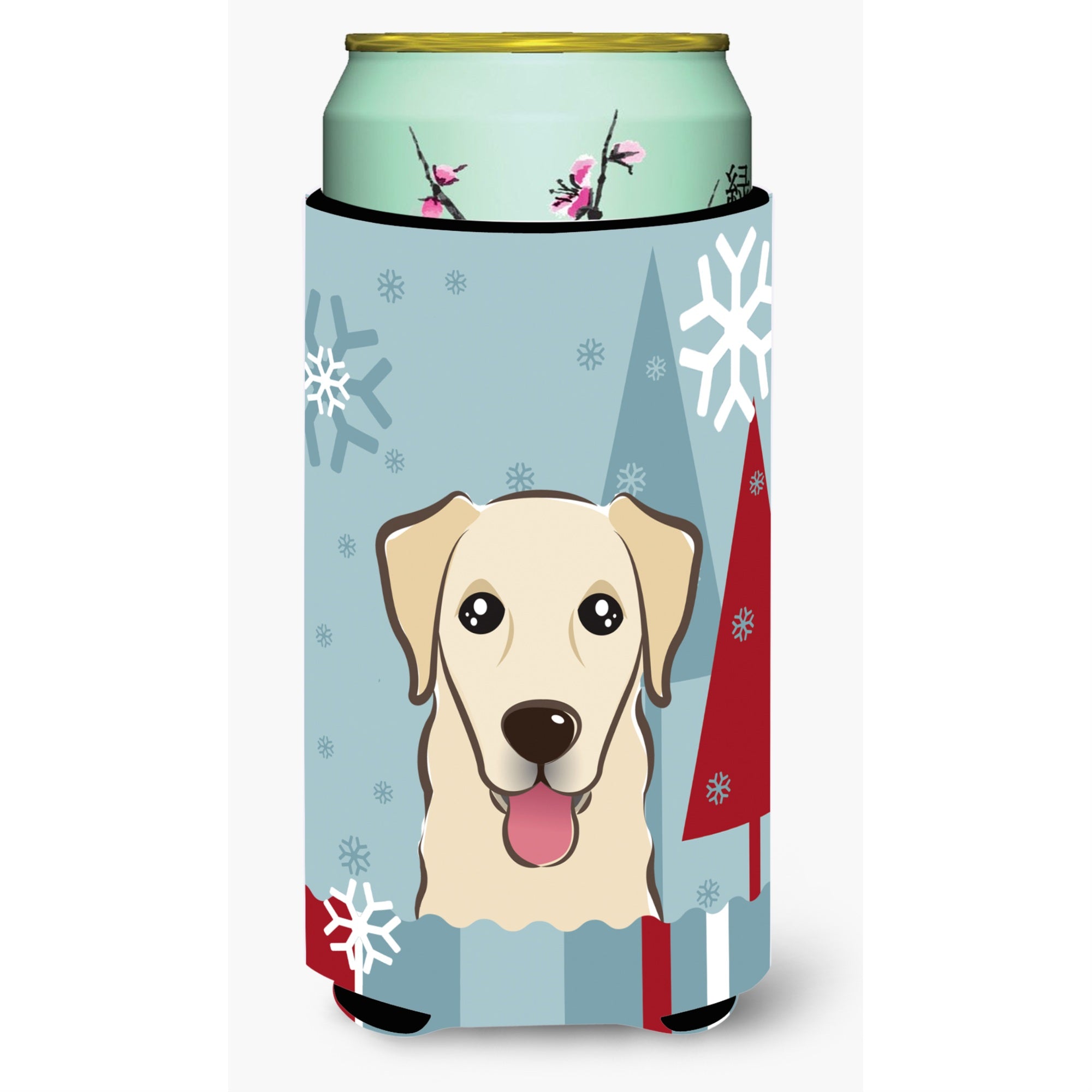 'Caroline'S Treasures Bb1748Tbc Winter Holiday Golden Retriever Tall Boy Koozie Hugger, Multicolor''