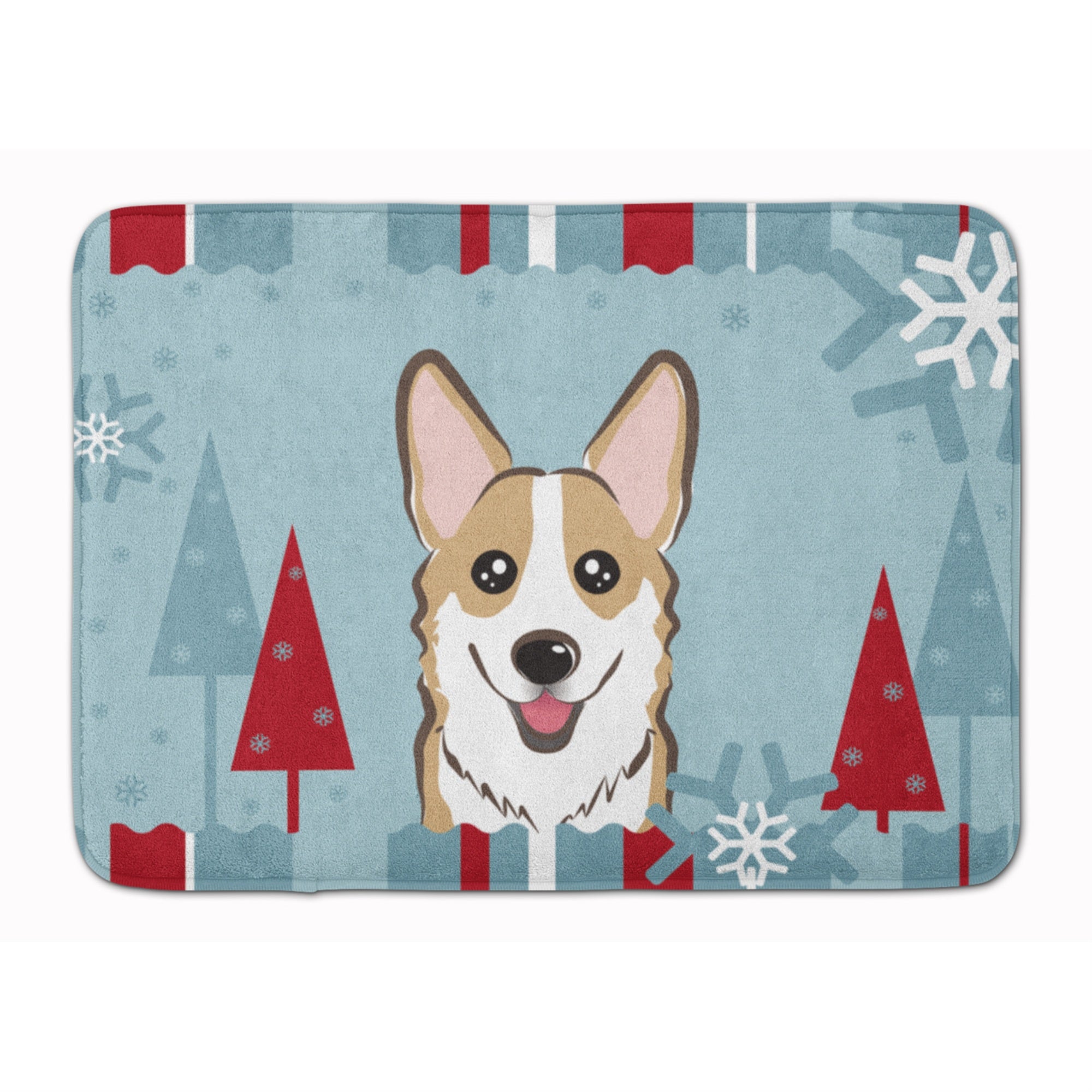 'Caroline'S Treasures Winter Holiday Sable Corgi Floor Mat, 19'''' X 27'''', Multicolor''