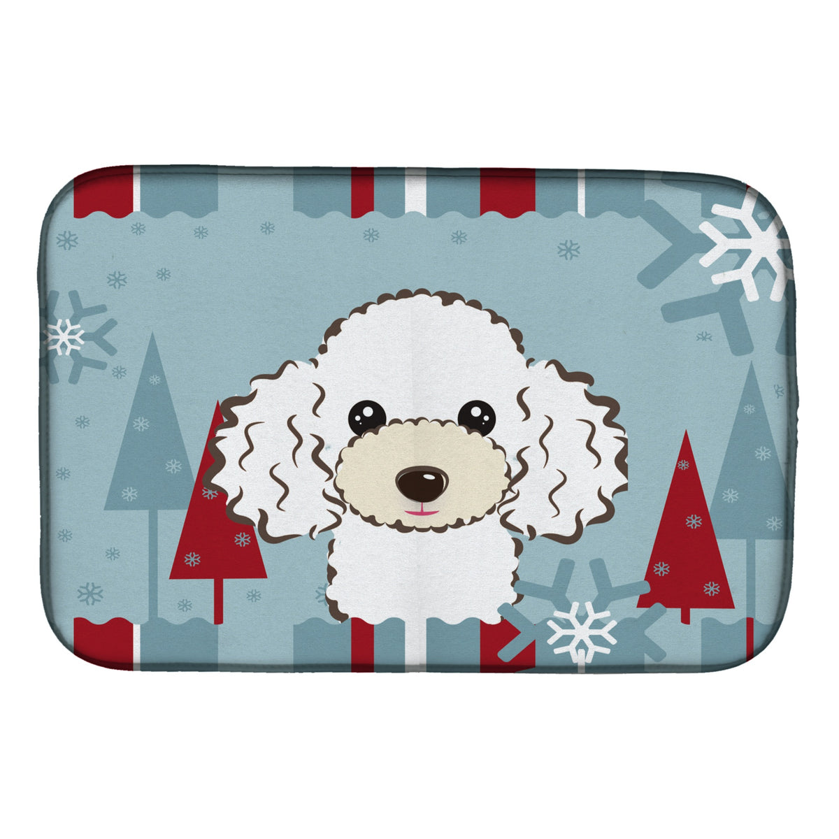 'Caroline'S Treasures Adds A Touch Of Flair Dish Drying Mat, 14'''' X 21'''', Winter Holiday''