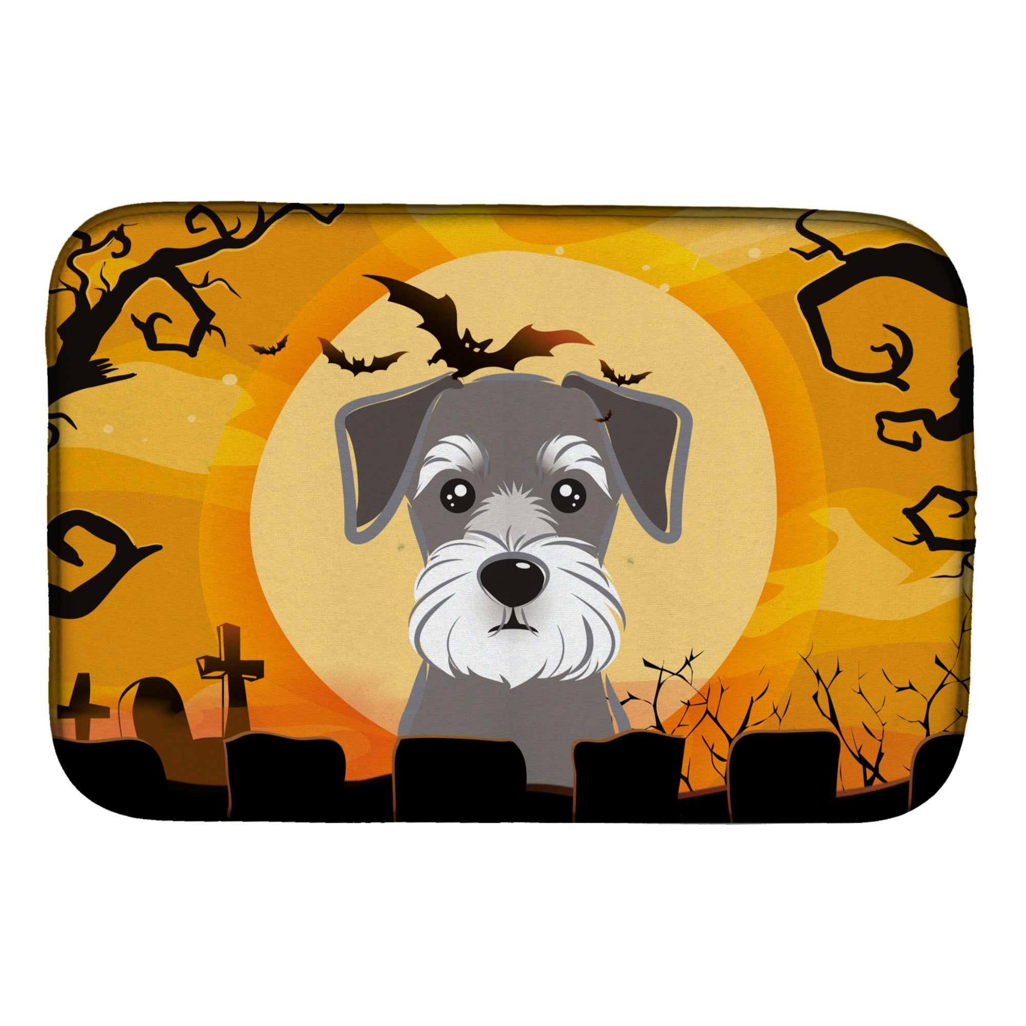 'Caroline'S Treasures Halloween Schnauzer Dish Drying Mat, 14'''' X 21''''''