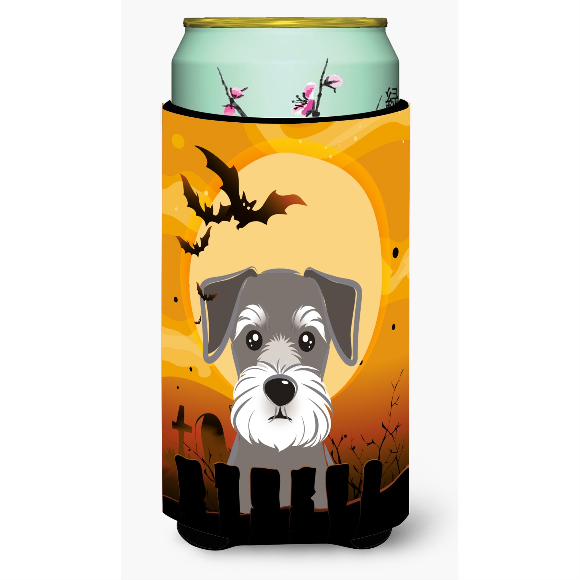 'Caroline'S Treasures Halloween Schnauzer Tall Boy Koozie Hugger, Multicolor''