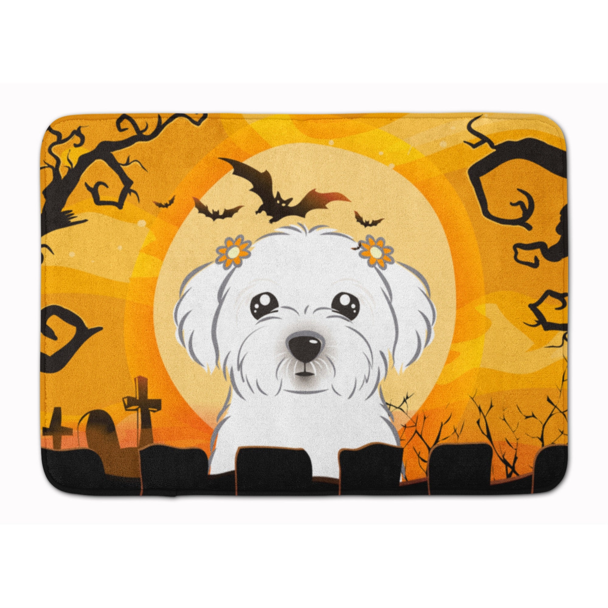 'Caroline'S Treasures Halloween Maltese Floor Mat, 19'''' X 27'''', Multicolor''