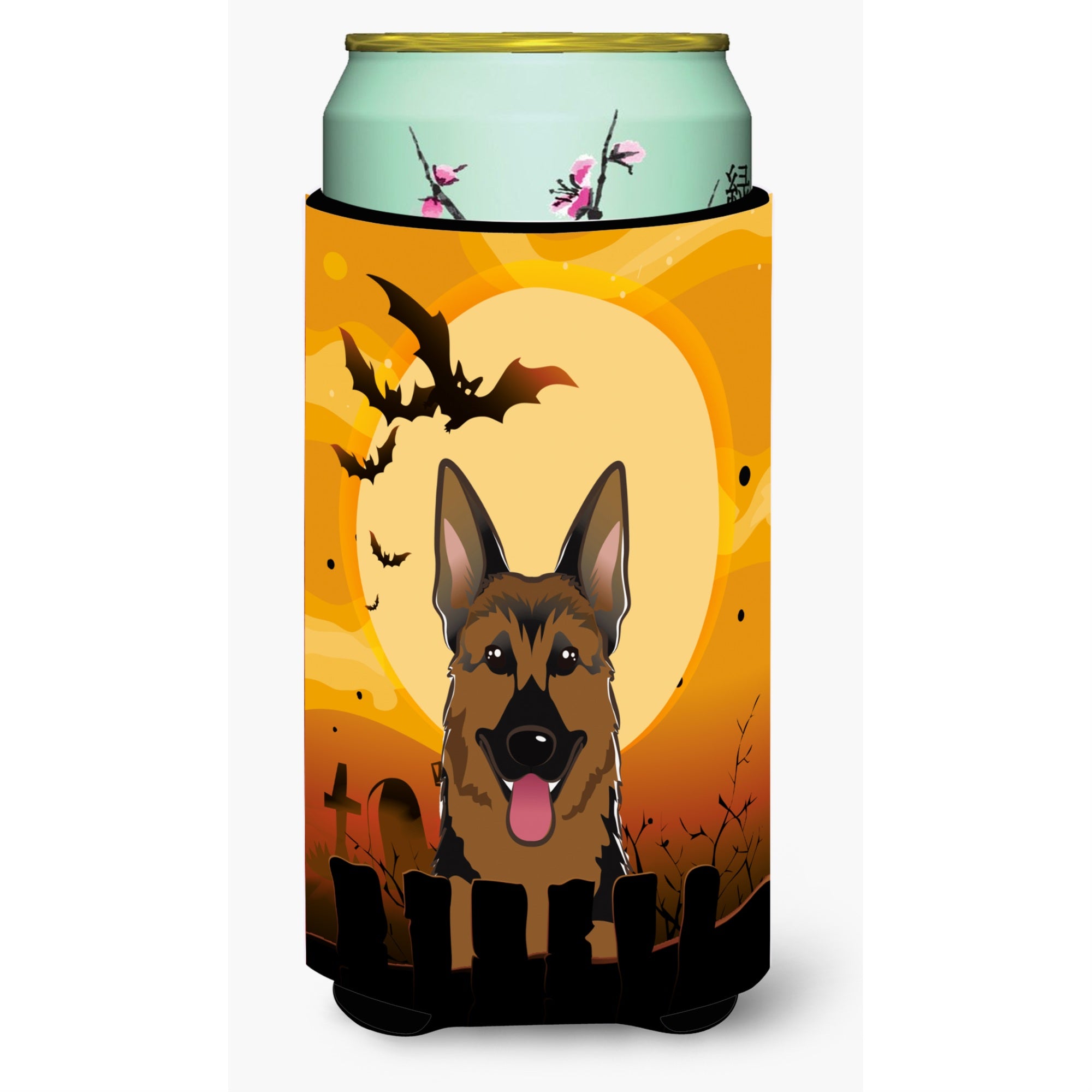 'Caroline'S Treasures Halloween German Shepherd Tall Boy Koozie Hugger, Multicolor''