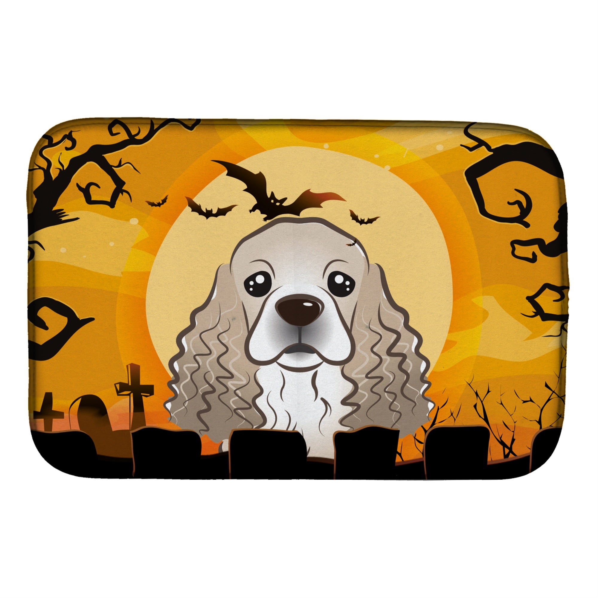 'Caroline'S Treasures Halloween Cocker Spaniel Dish Drying Mat, 14'''' X 21''''''
