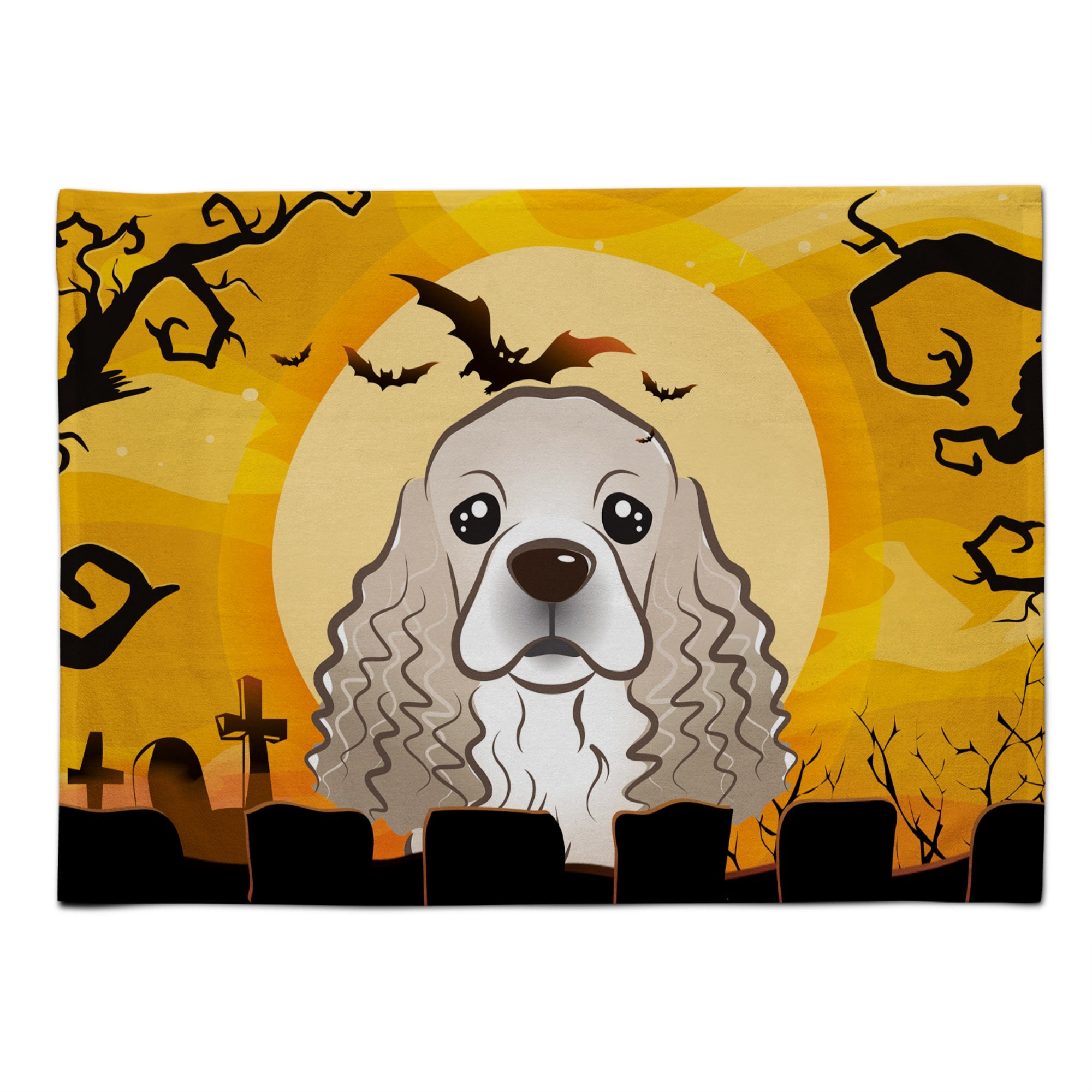'Caroline'S Treasures Bb1774Plmt Halloween Cocker Spaniel Fabric Placemat, Multicolor''