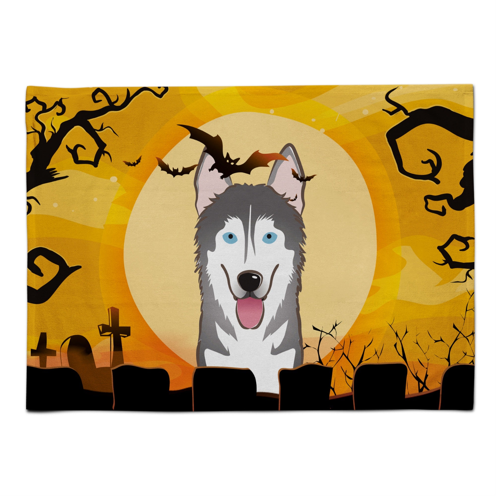 'Caroline'S Treasures Bb1776Plmt Halloween Alaskan Malamute Fabric Placemat, Multicolor''